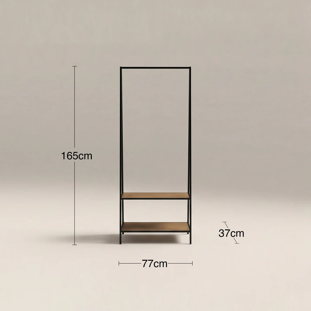 Seaford Clothing Rack - Black & Oak — image 5