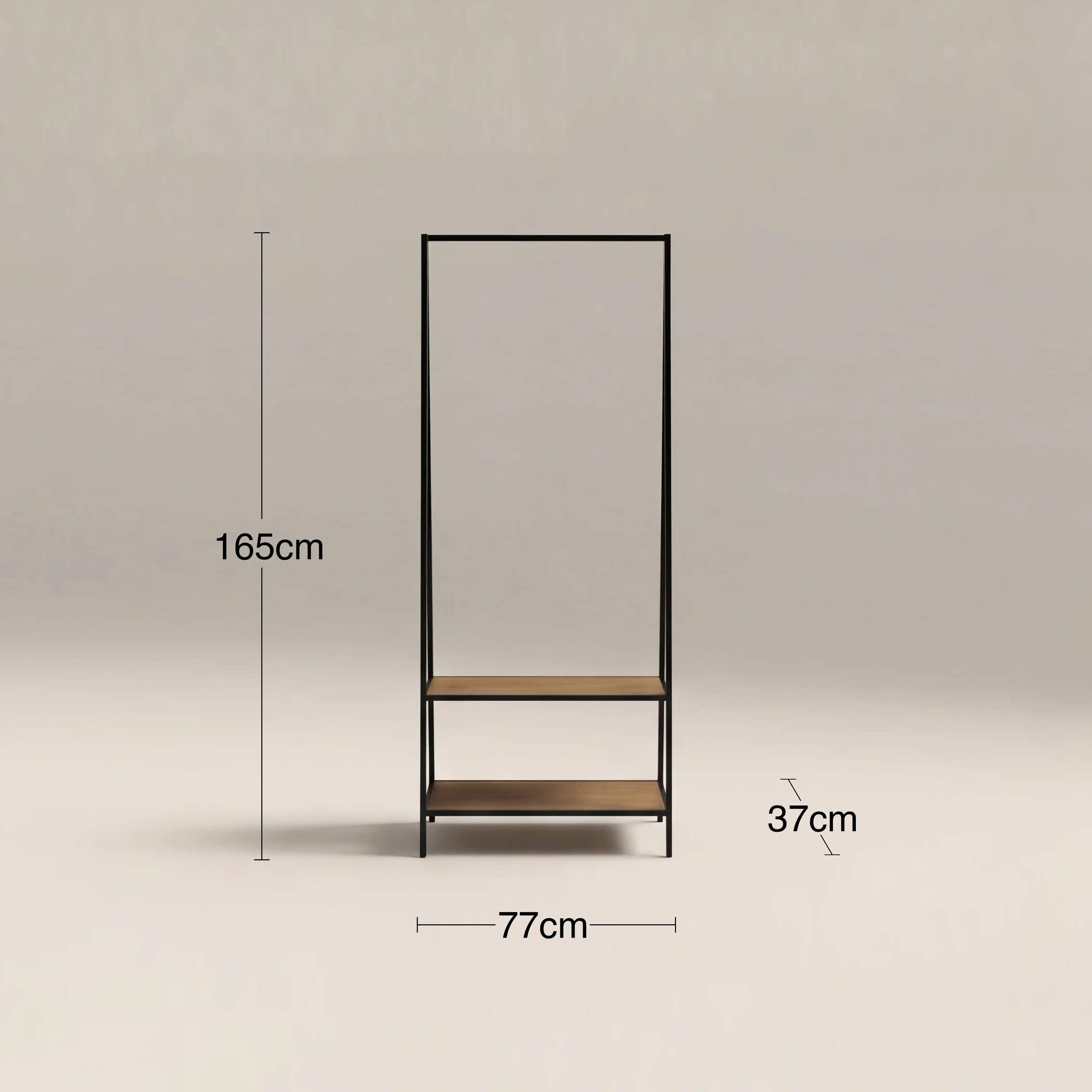 Seaford Clothing Rack - Black & Oak — image 5