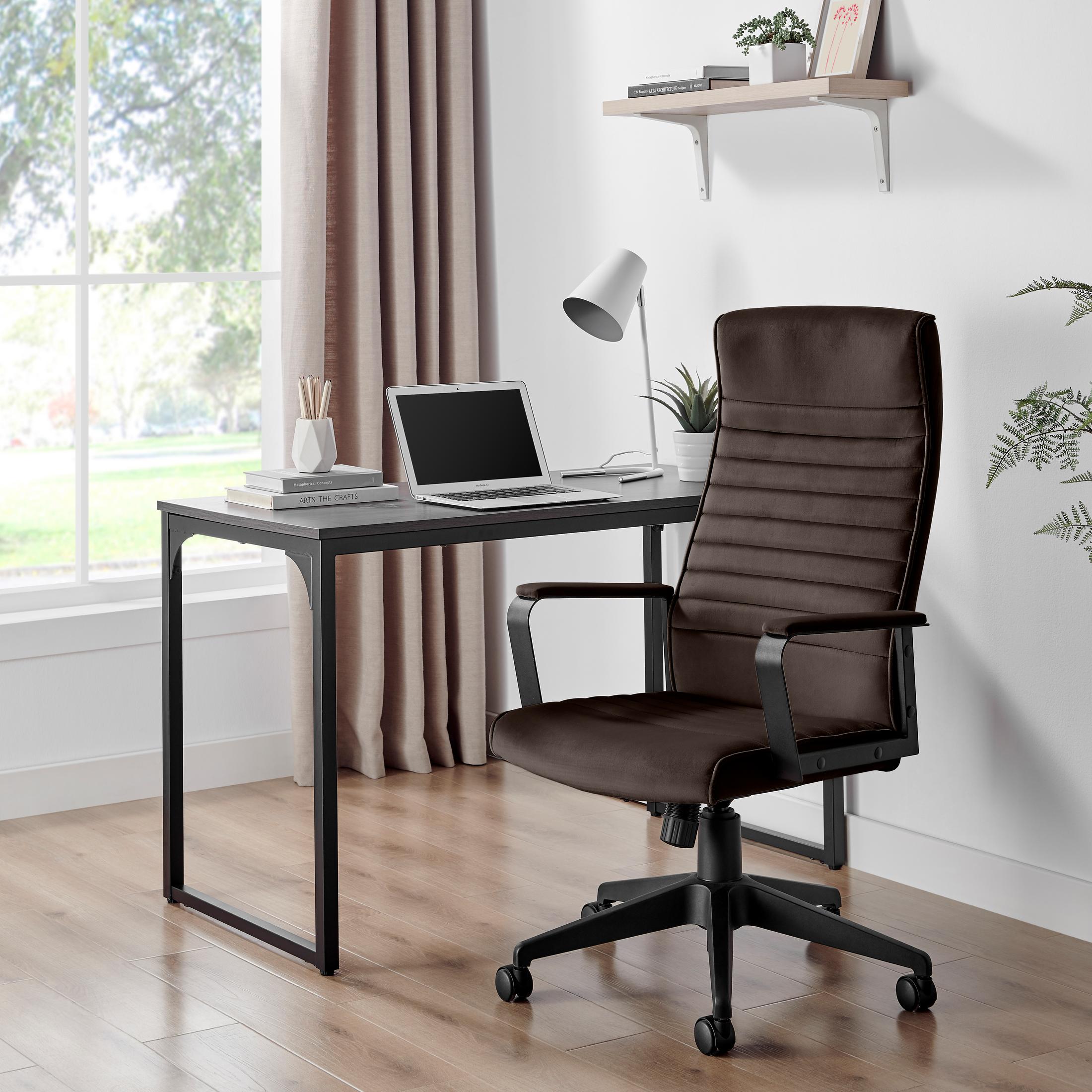 Centro Brown Velvet Reclining Office Chair — image 8