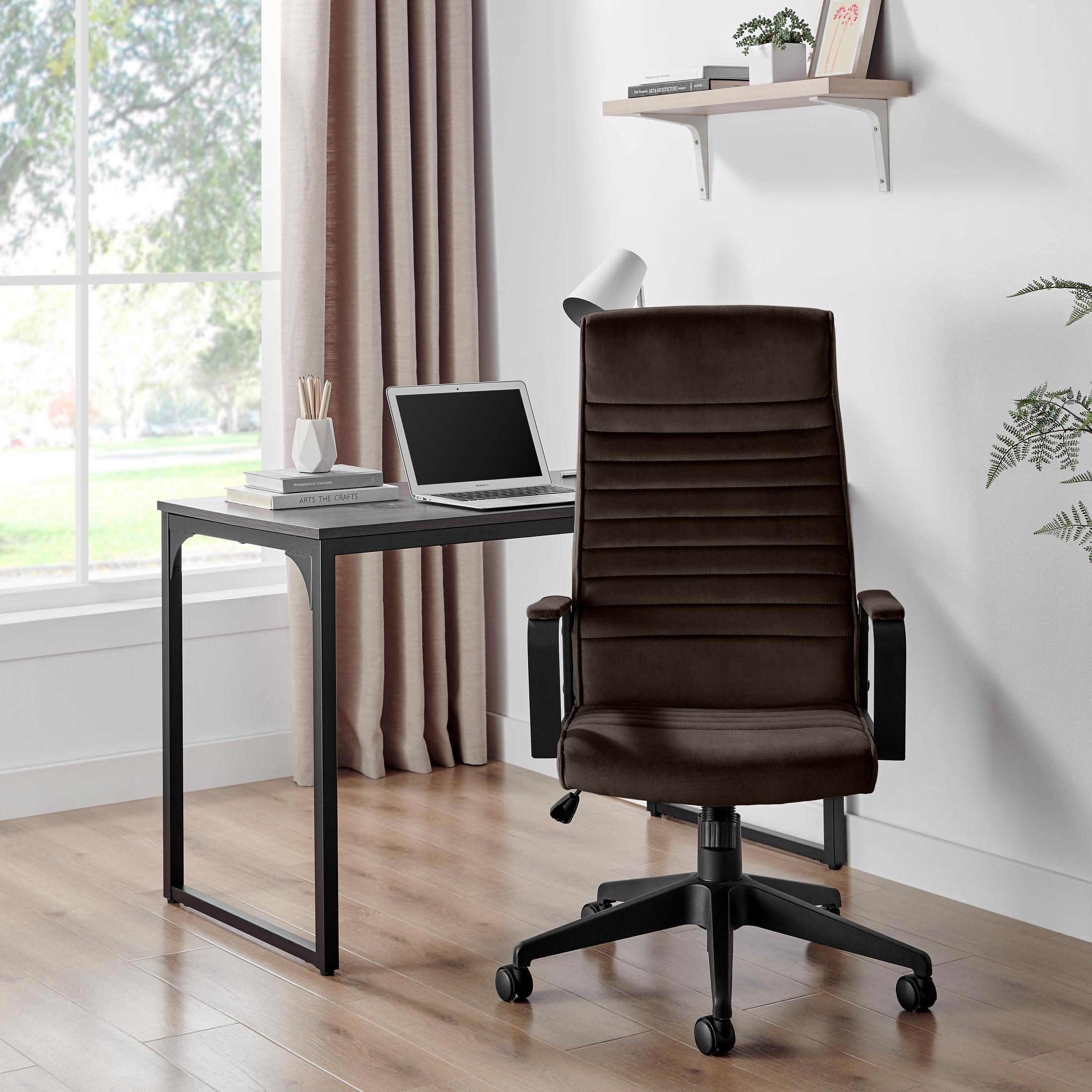 Centro Brown Velvet Reclining Office Chair — image 9
