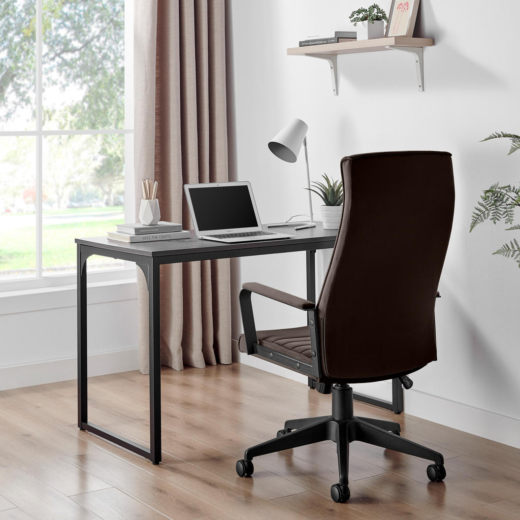 Centro Brown Velvet Reclining Office Chair — image 10