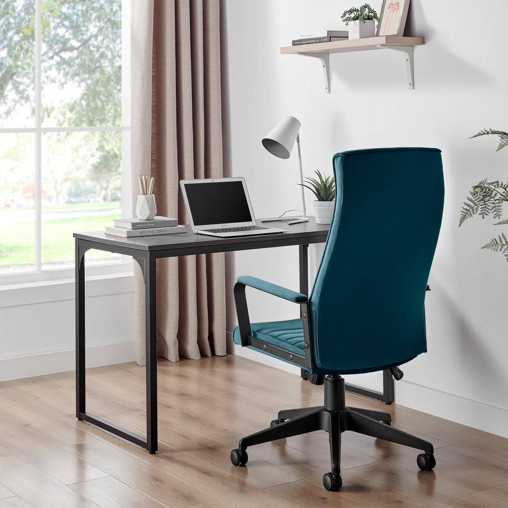 Centro Blue Velvet Reclining Office Chair — image 10