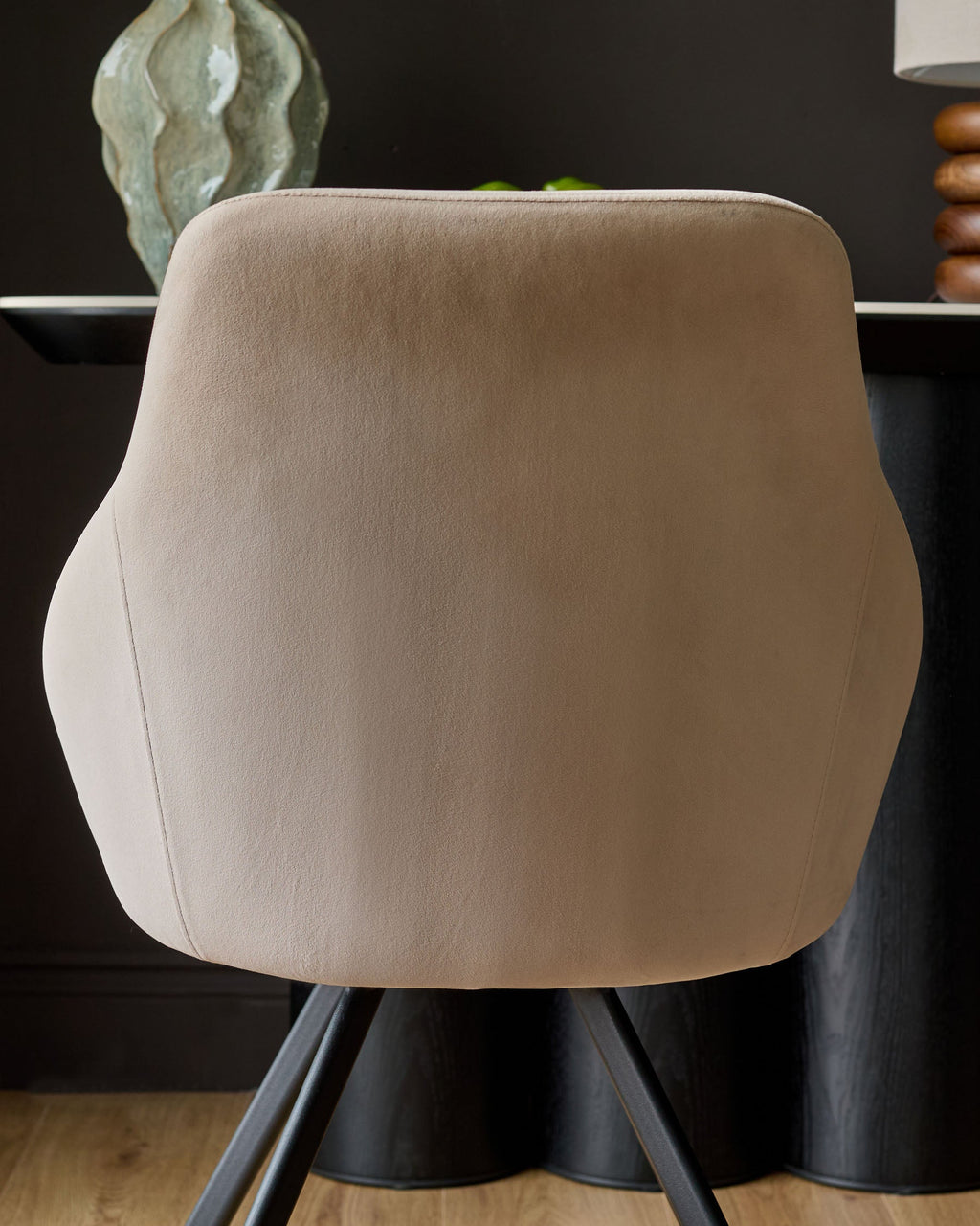 Cleo Champagne Velvet Swivel Chair — image 8