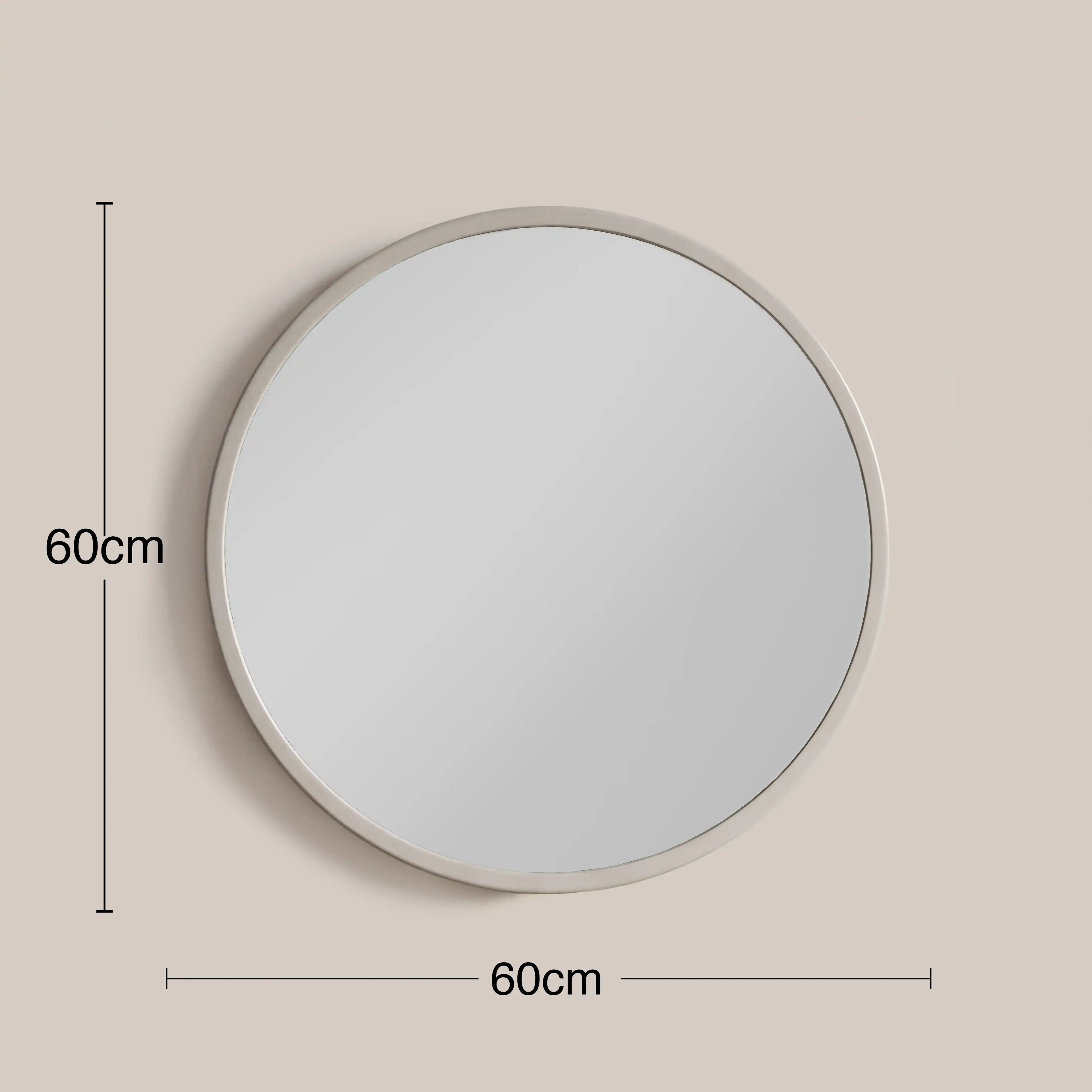 Suvi Round Dressing Table Mirror, 60 cm - Ivory — image 4