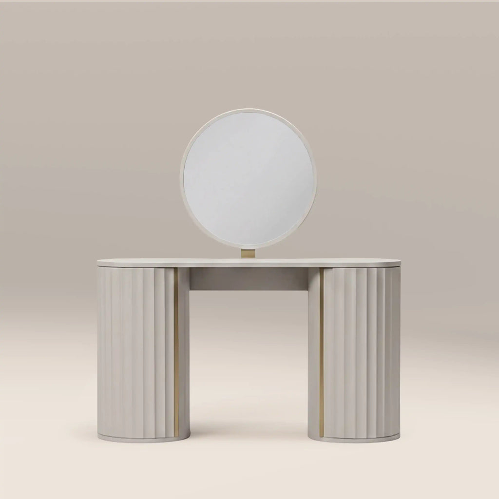 Suvi Round Dressing Table Mirror, 60 cm - Ivory — image 2