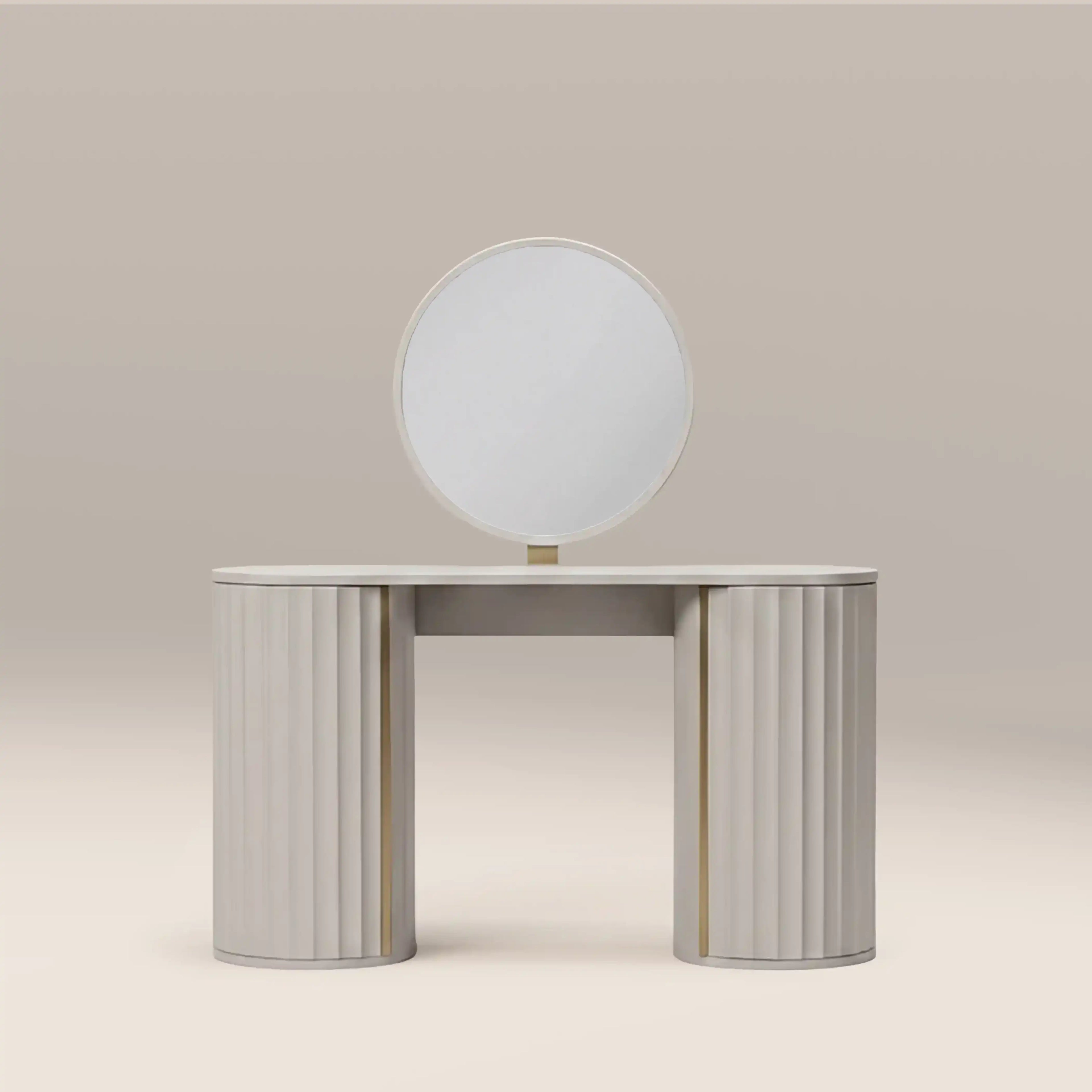 Suvi Round Dressing Table Mirror, 60 cm - Ivory — image 2