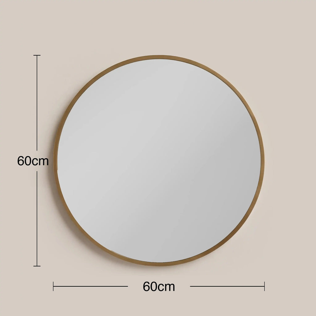Oliver Round Dressing Table Mirror, 60 cm - Brass — image 4