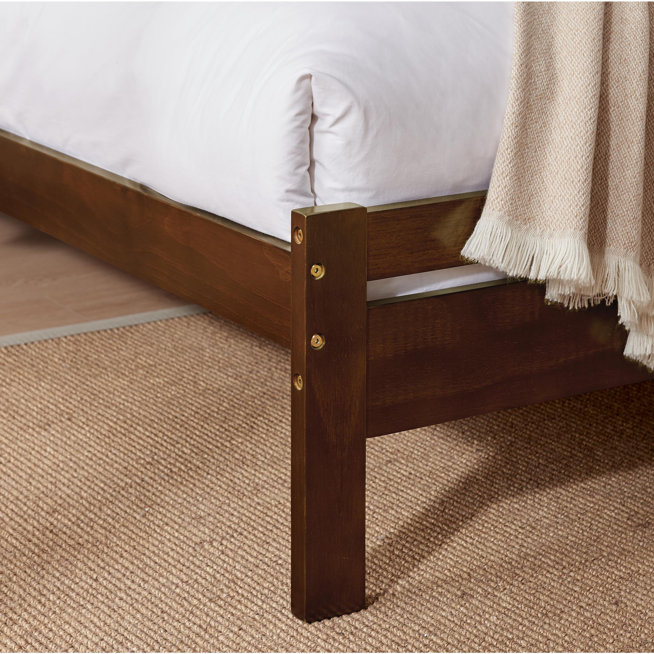 Declan Walnut Solid Pine Double Bed Frame — image 5