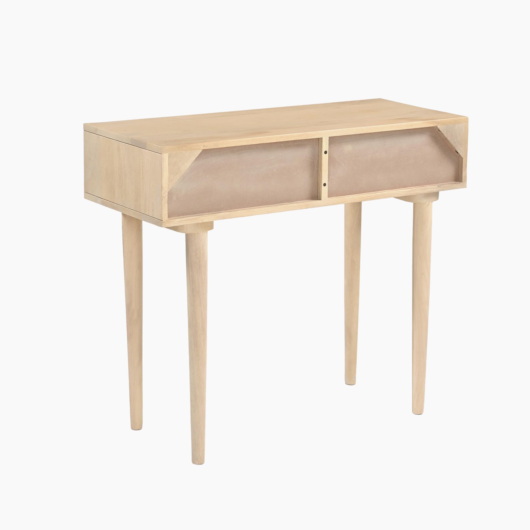 Everest Rectangle White Oak Wood 2 Drawer Console Table — image 6