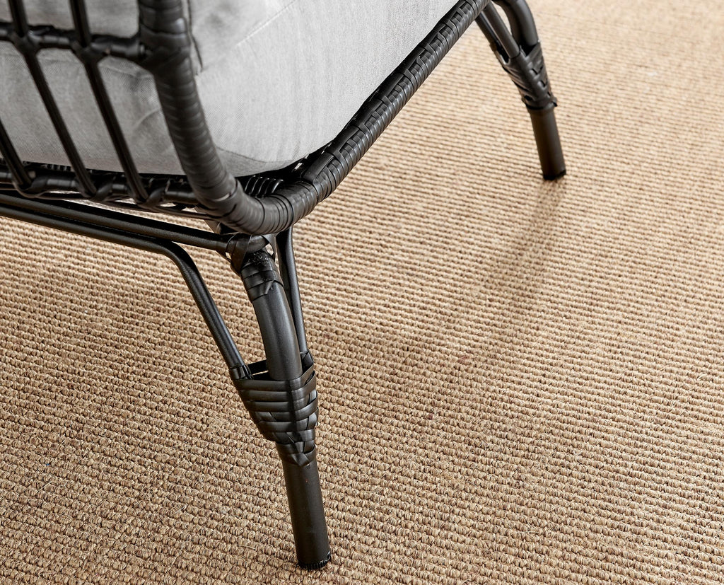 Black Rattan & Grey Garden Egg Chair Seat — image 9