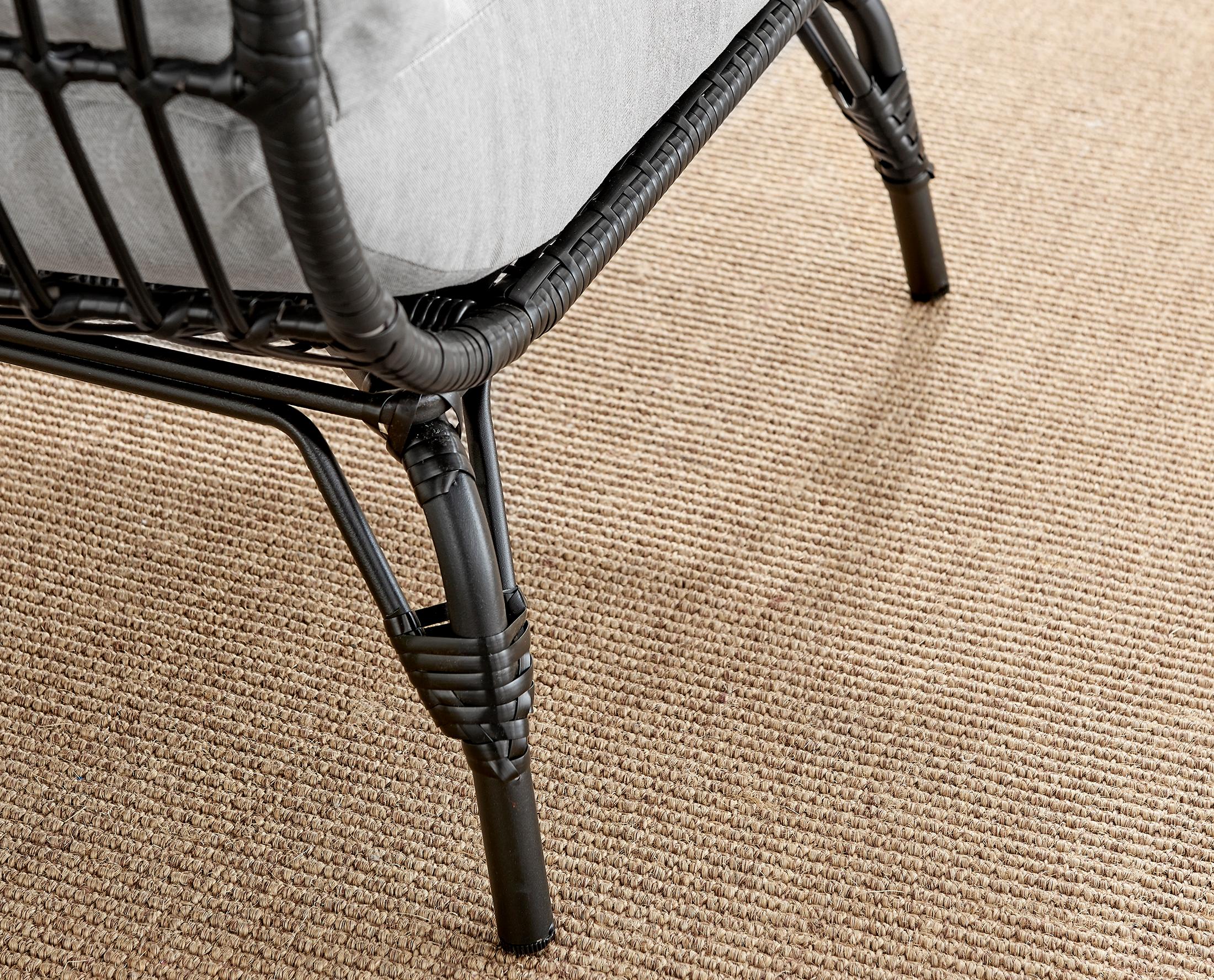 Black Rattan & Grey Garden Egg Chair Seat — image 9