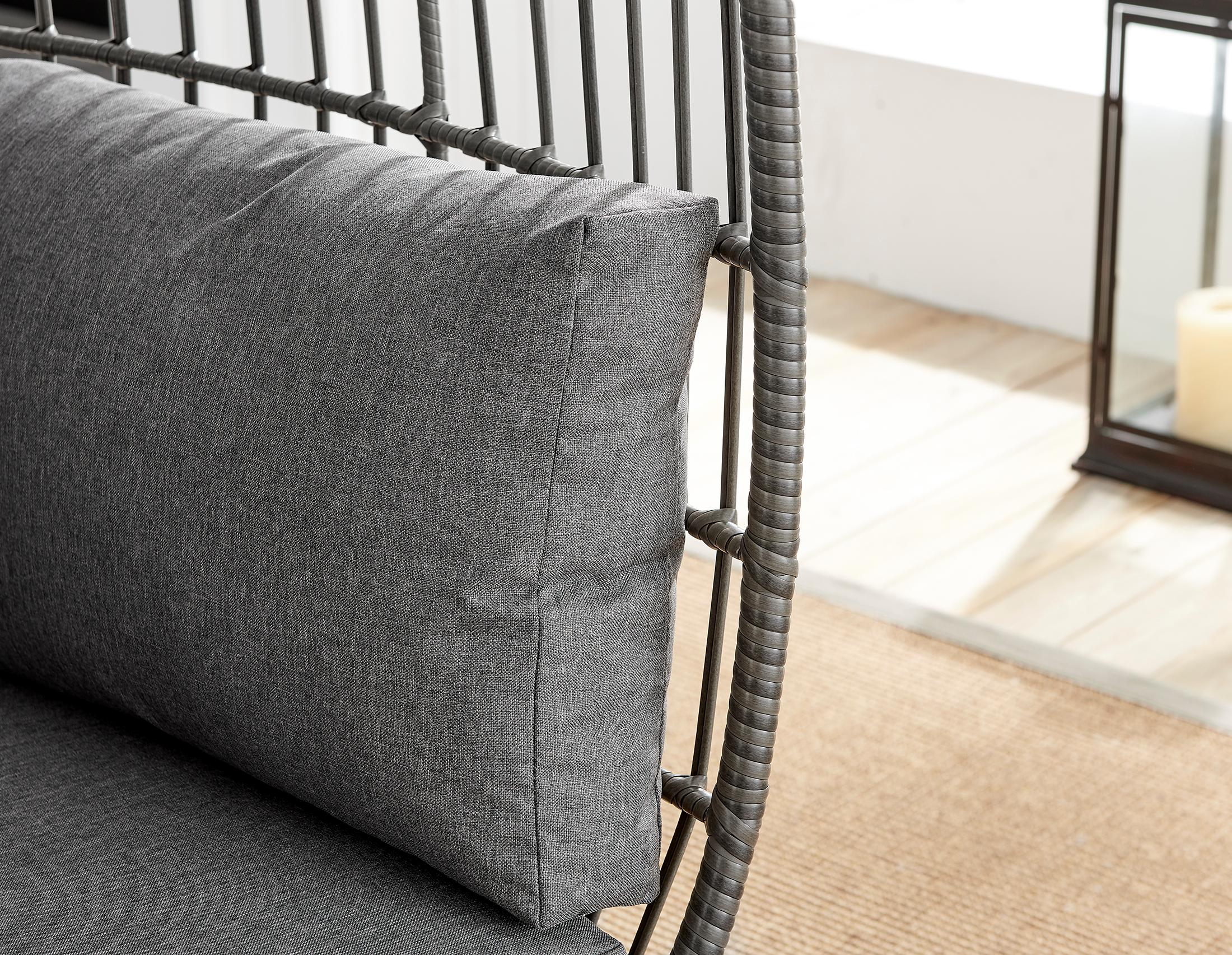 Grey Rattan Garden Egg Chair Seat — image 5