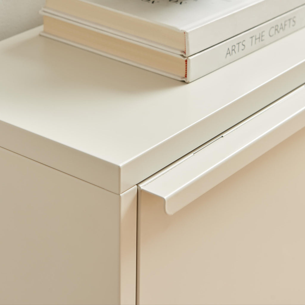 Eira Cream Metal Storage Shoe Cabinet — image 5