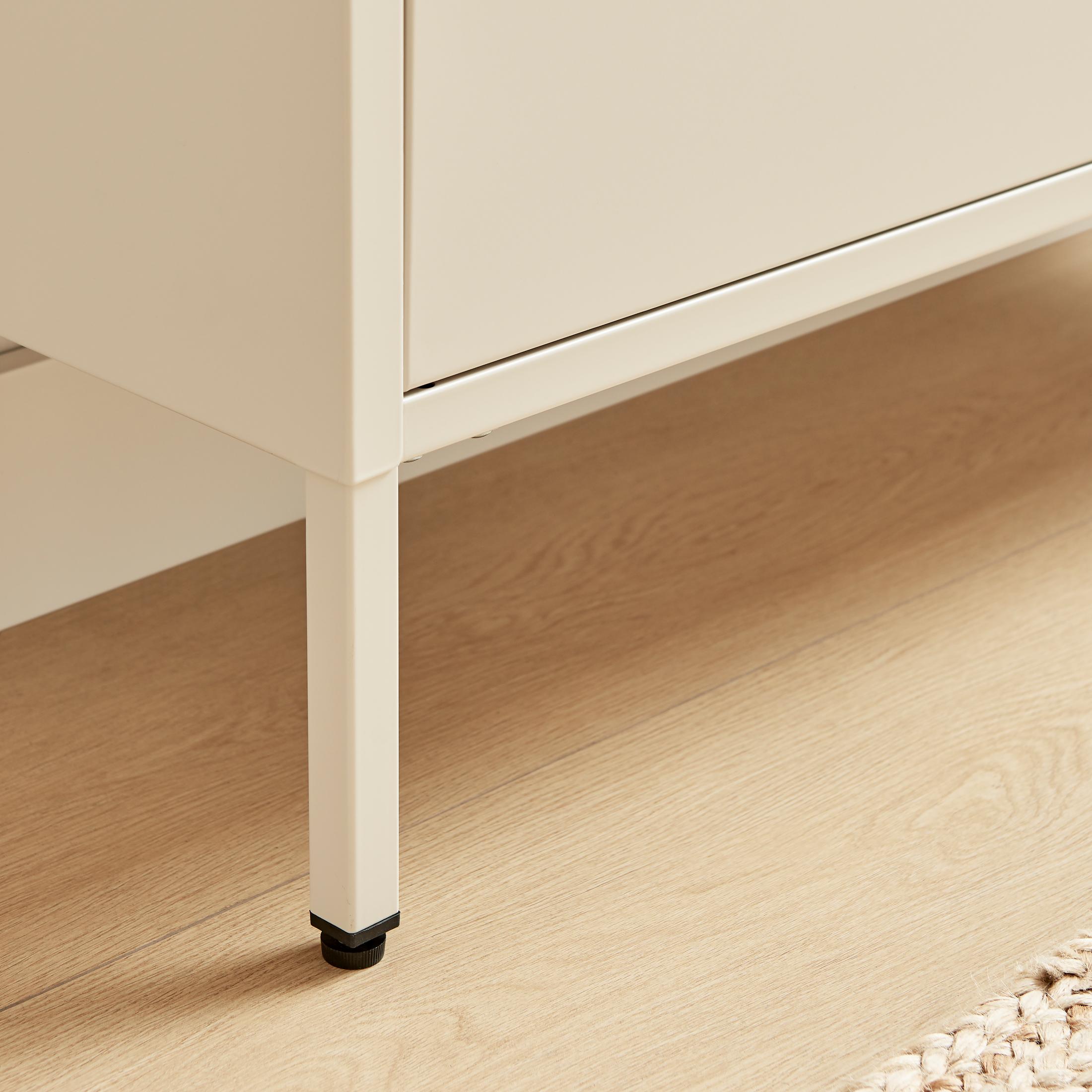 Eira Cream Metal Storage Shoe Cabinet — image 6