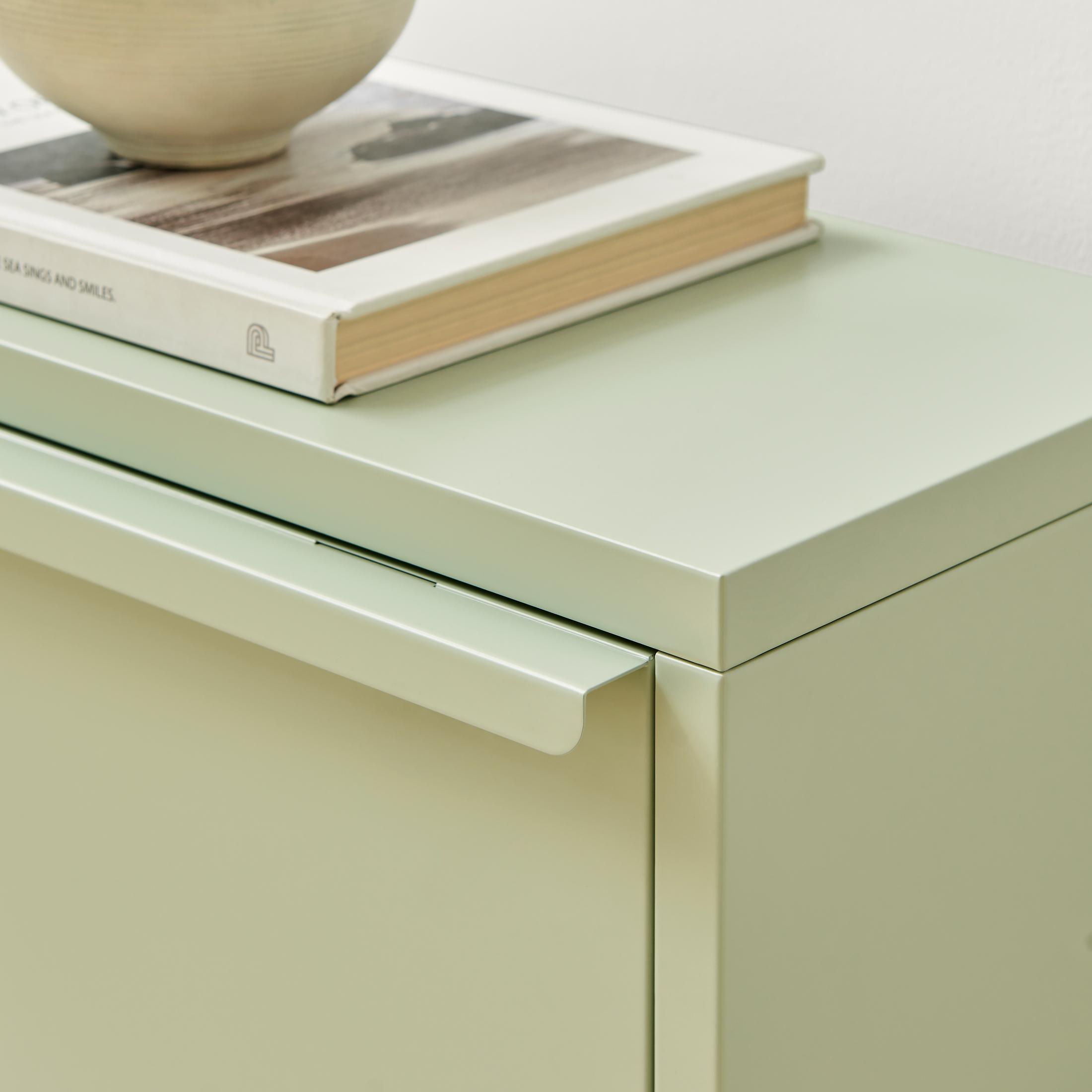 Eira Green Metal Storage Shoe Cabinet — image 5
