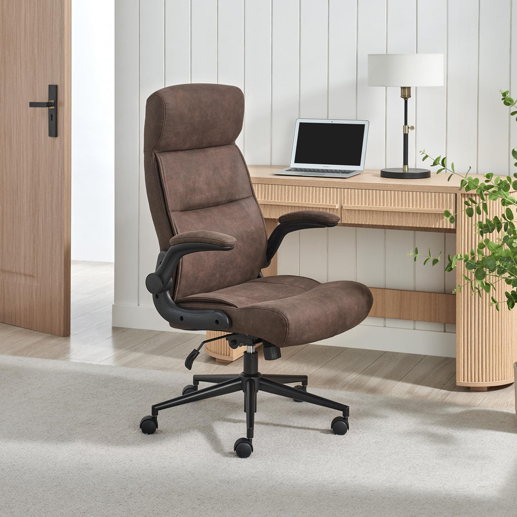 Greer Brown Faux Leather Executive Swivel Office Chair — image 9