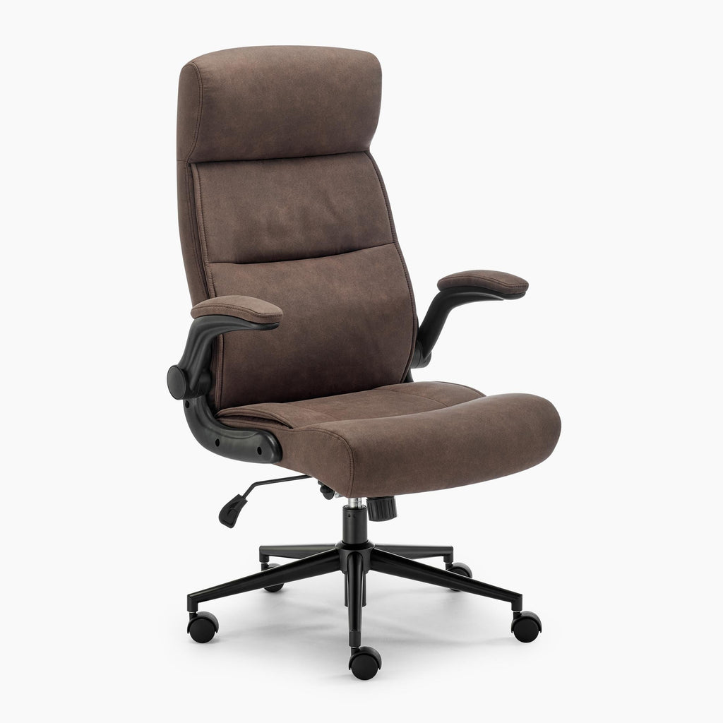 Greer Brown Faux Leather Executive Swivel Office Chair — image 3