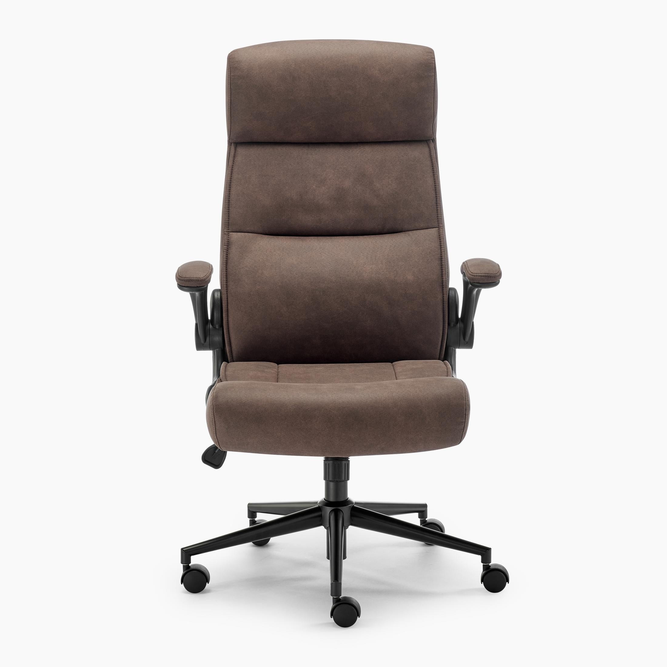 Greer Brown Faux Leather Executive Swivel Office Chair — image 4