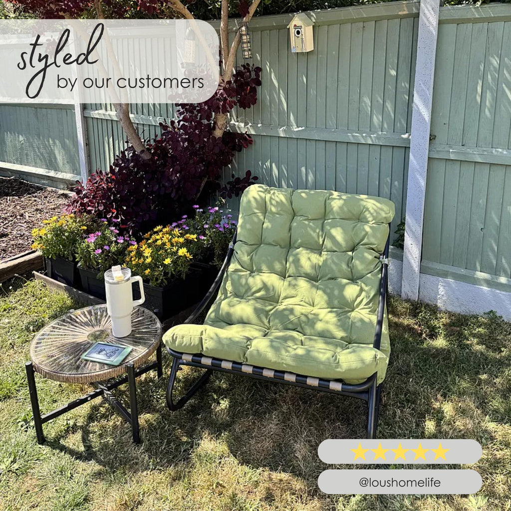 Hydra Black Metal & Green Garden Rocking Chair — image 7