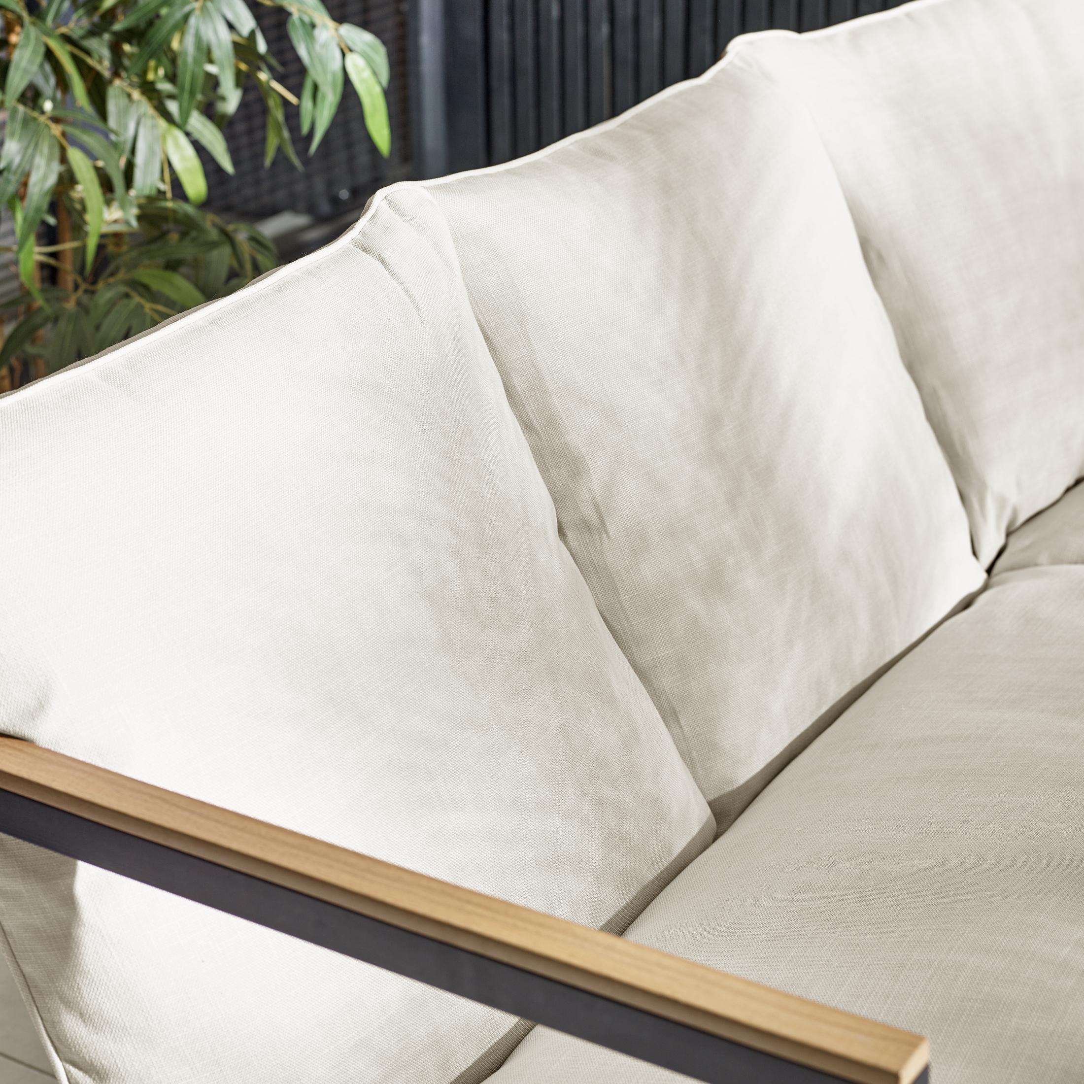 Hydra Black Metal & Cream 5 Seat Garden Sofa Set — image 3