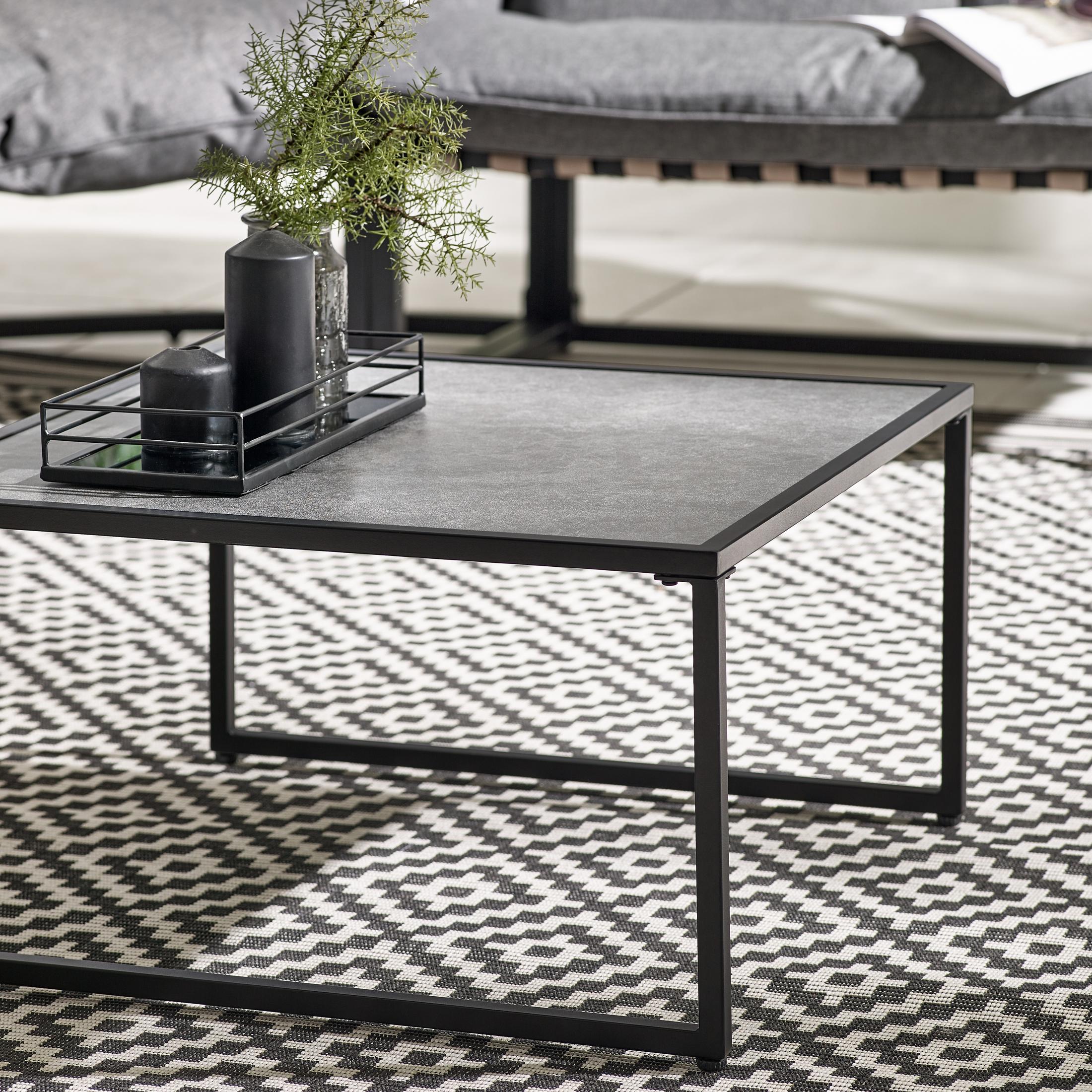Hydra Black Metal & Cream 5 Seat Garden Sofa Set — image 5