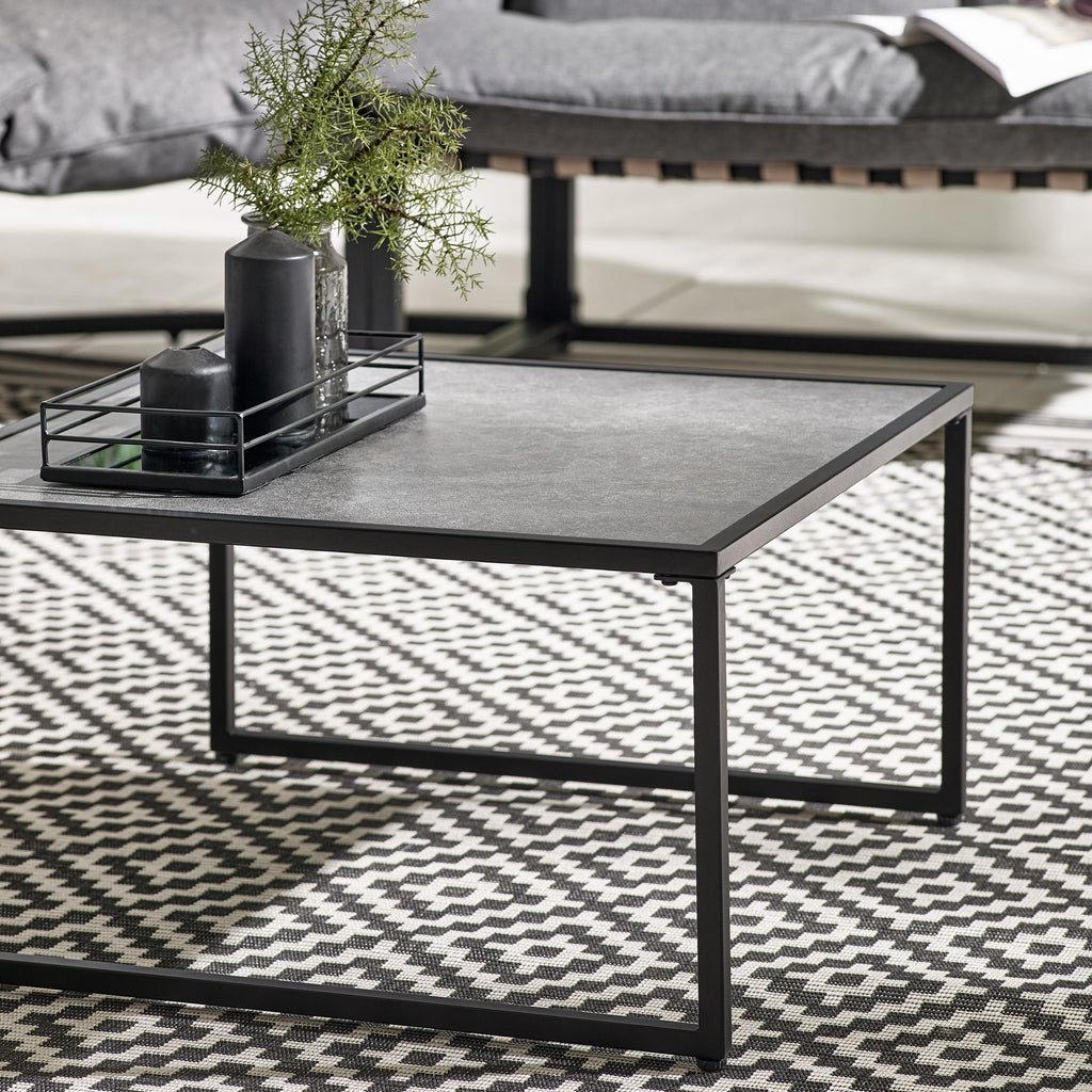 Hydra Black Metal & Green 5 Seat Garden Corner Sofa Set — image 5