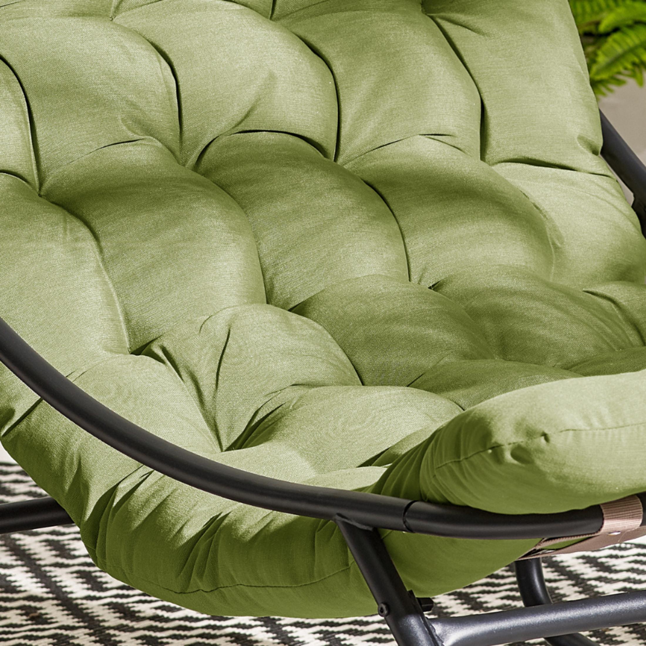 Hydra Black Metal & Green Garden Rocking Chair — image 4