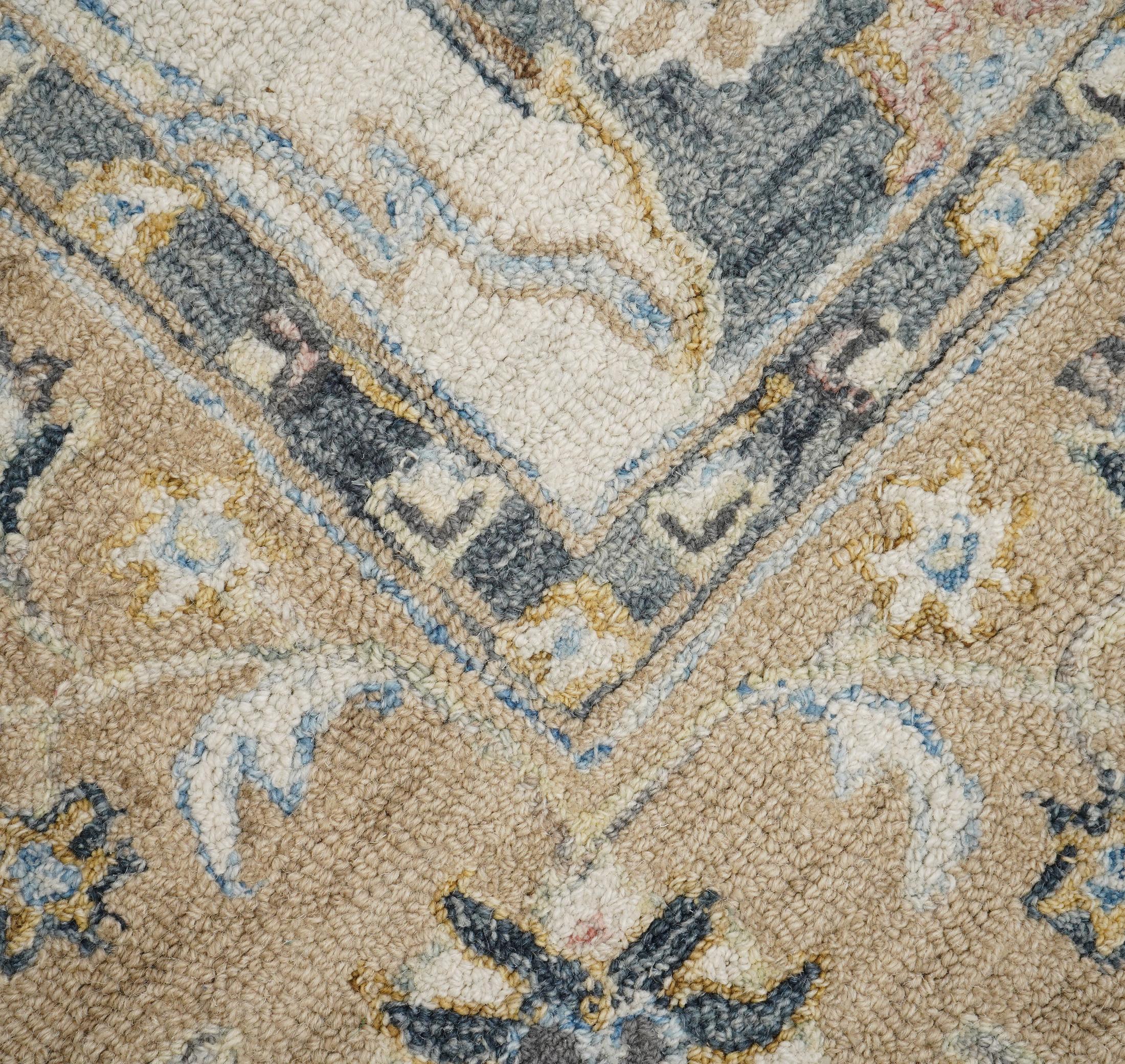 Ishani Beige Floral Hand Tufted Wool Rug 160x230cm — image 3