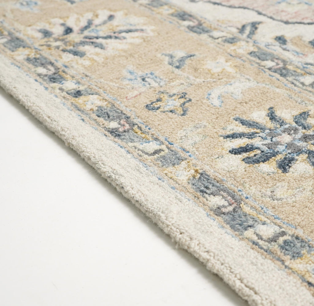 Ishani Beige Floral Hand Tufted Wool Rug 160x230cm — image 4