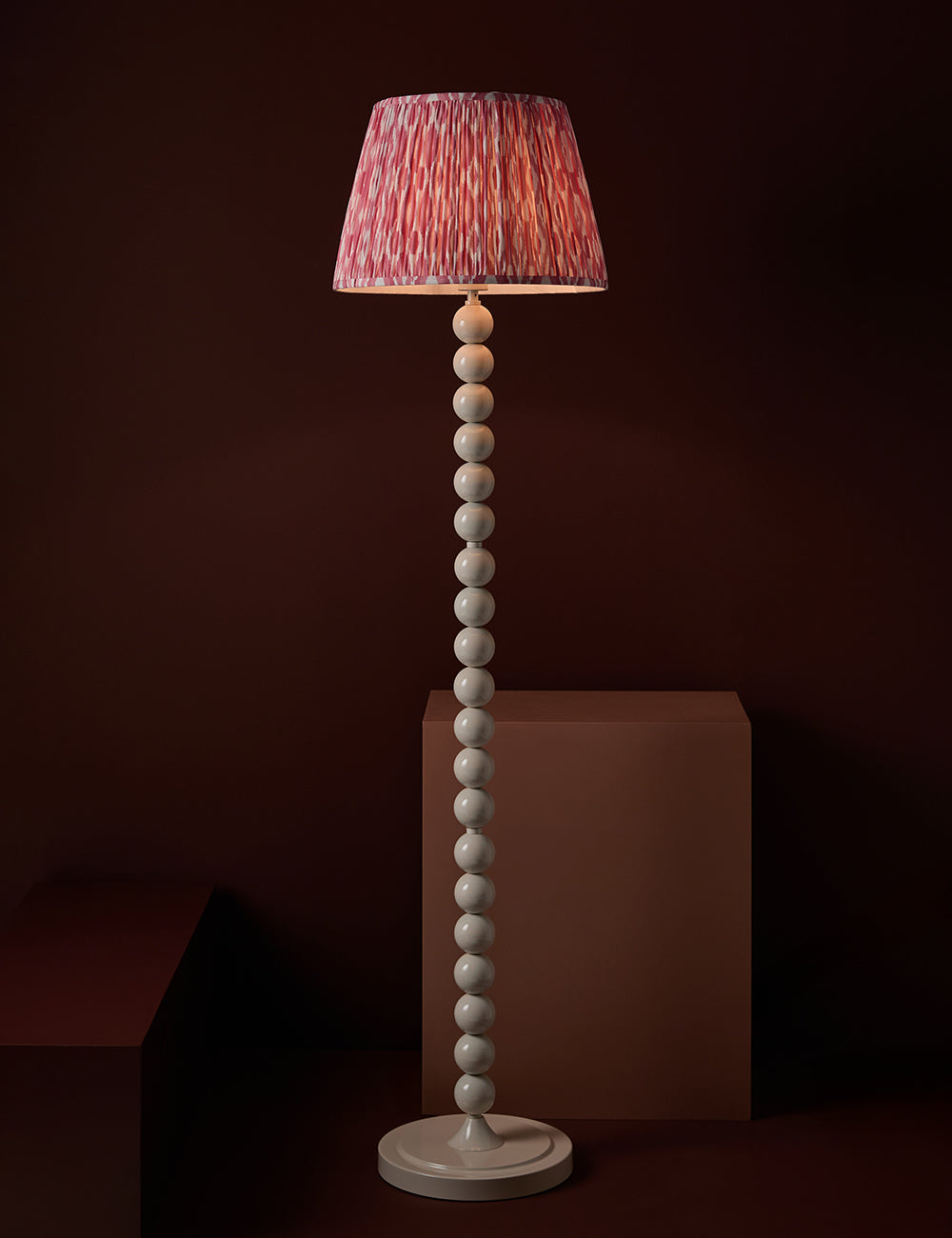 Ida Ikat Print Shade in Coral Pink - Large — image 3