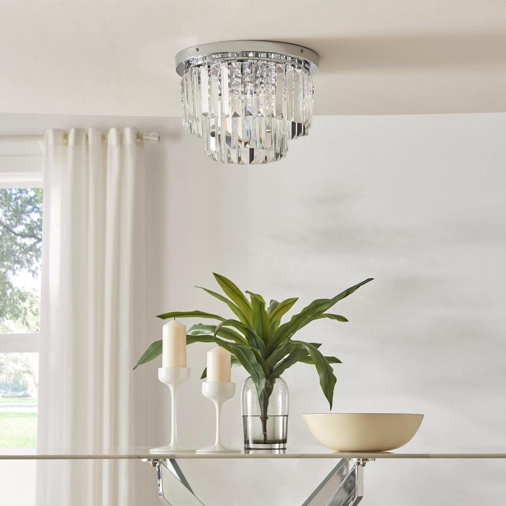 Isabella Cut Glass Crystal Drop Ceiling Light — image 9