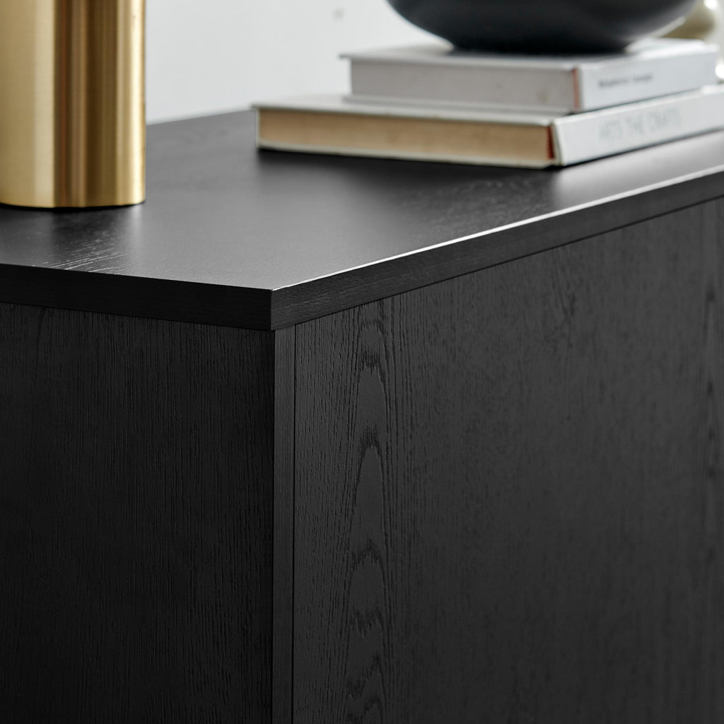 Ivala Black and Copper Large Tall 4 Door Sideboard — image 10