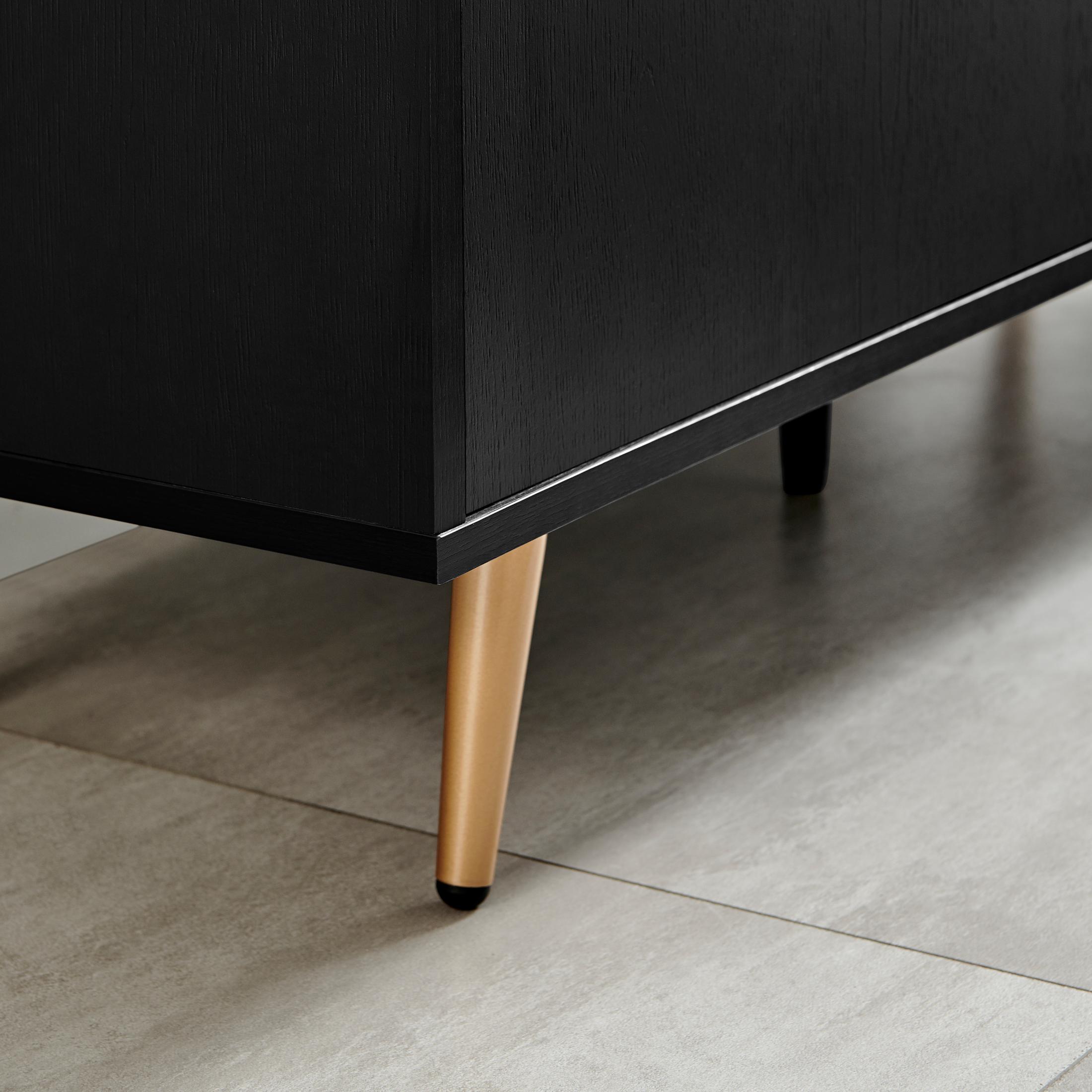 Ivala Black and Copper Large Tall 4 Door Sideboard — image 6