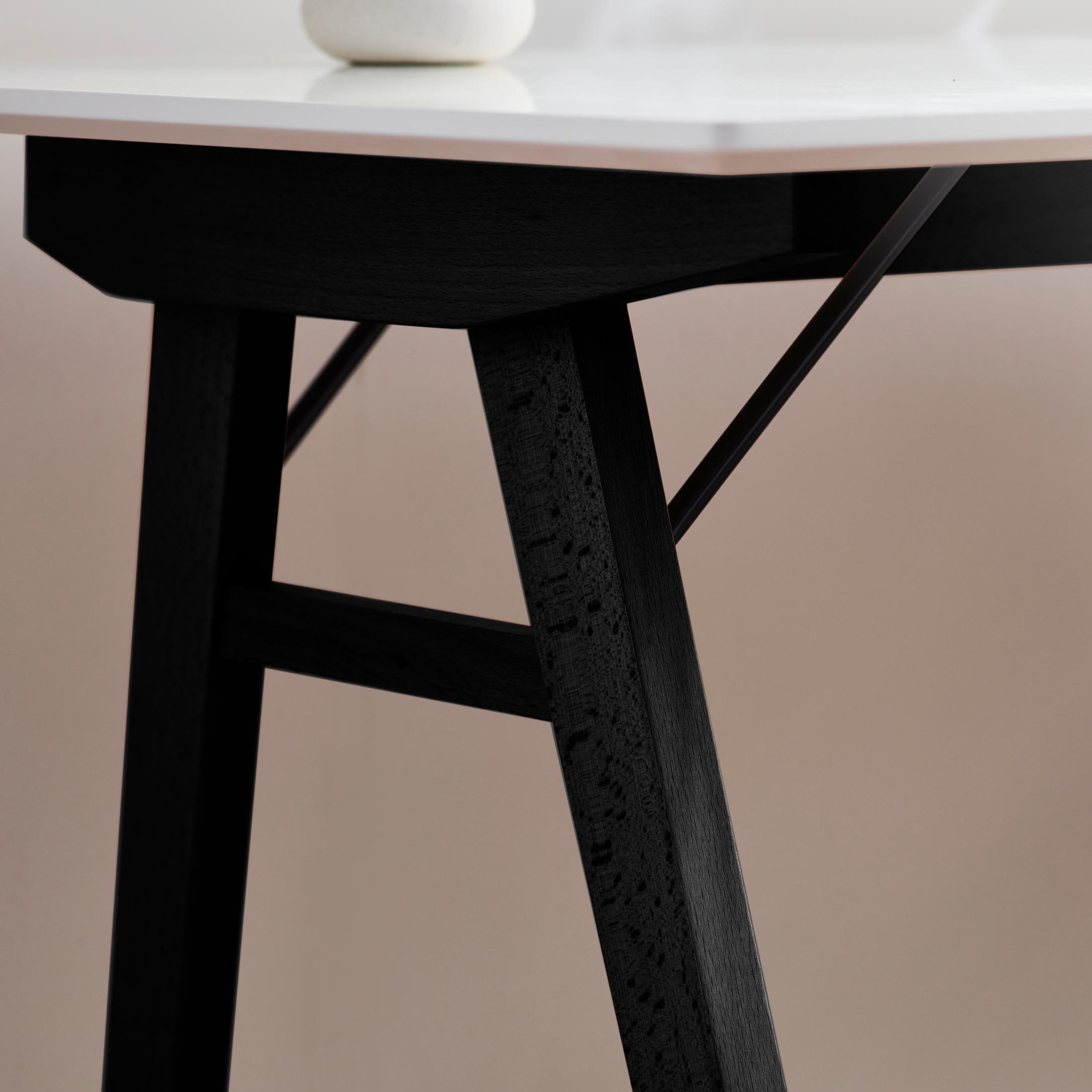 Ivan White and Black Wood Desk — image 5