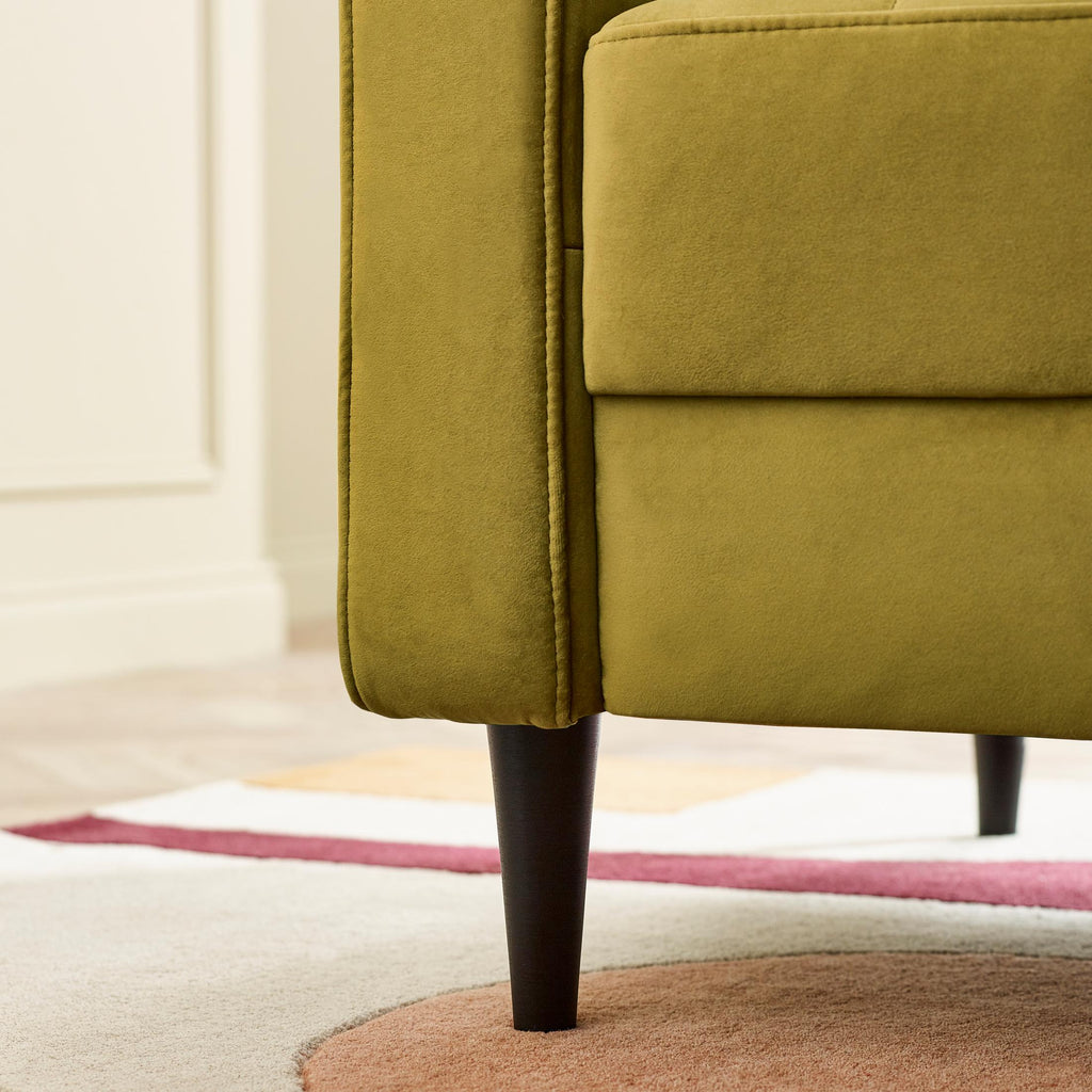 Jolene Mustard Yellow Velvet 2 Seater Sofa — image 6