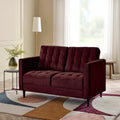 Jolene Maroon Velvet 2 Seater Sofa — image 1
