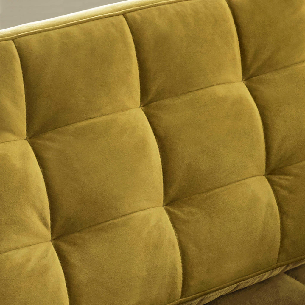 Jolene Mustard Yellow Velvet 3 Seater Sofa — image 10