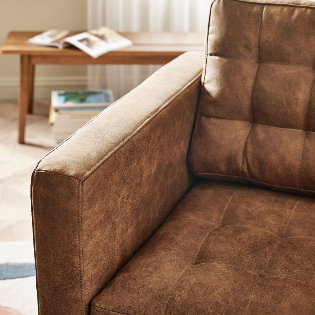 Jolene Tan Faux Leather Armchair — image 9