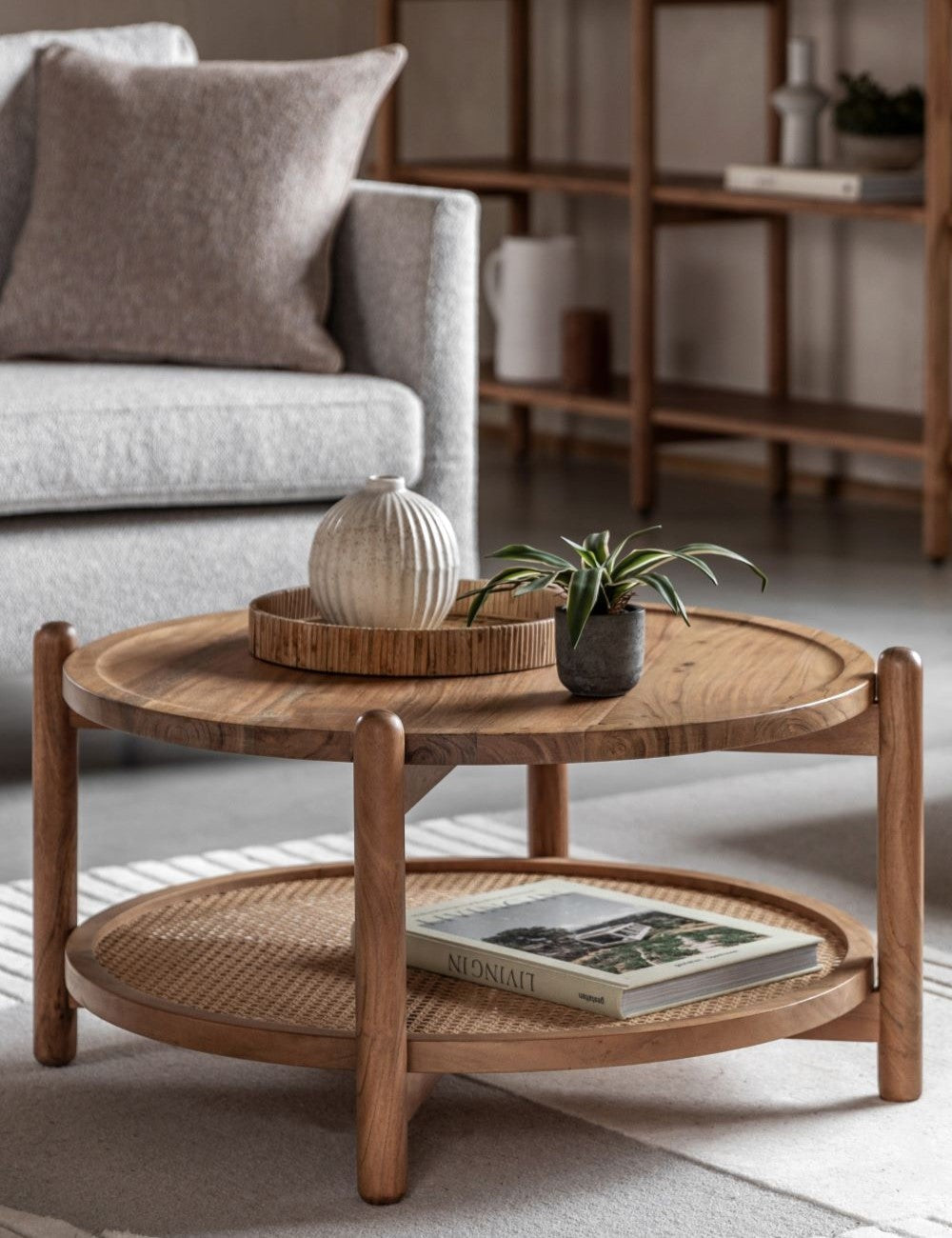 Jaxon Round Boho Coffee Table — image 1