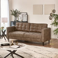 Jolene Brown Faux Leather 3 Seater Sofa — image 1