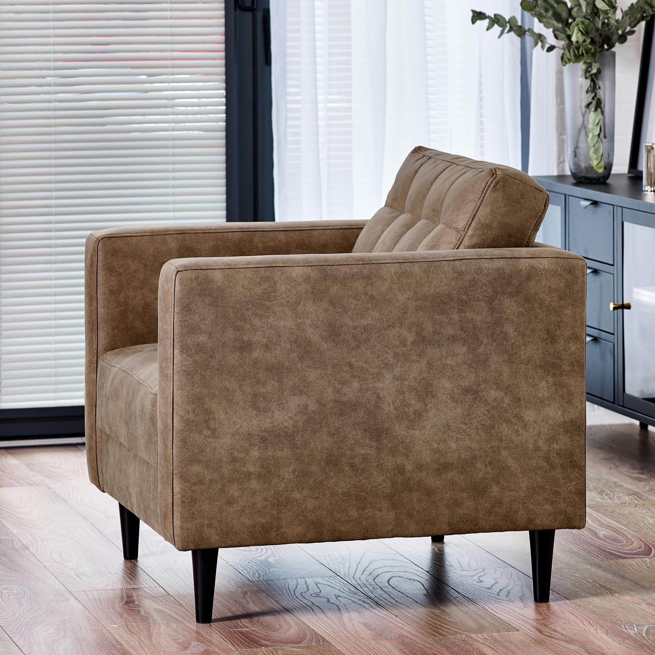 Jolene Brown Faux Leather Armchair — image 2