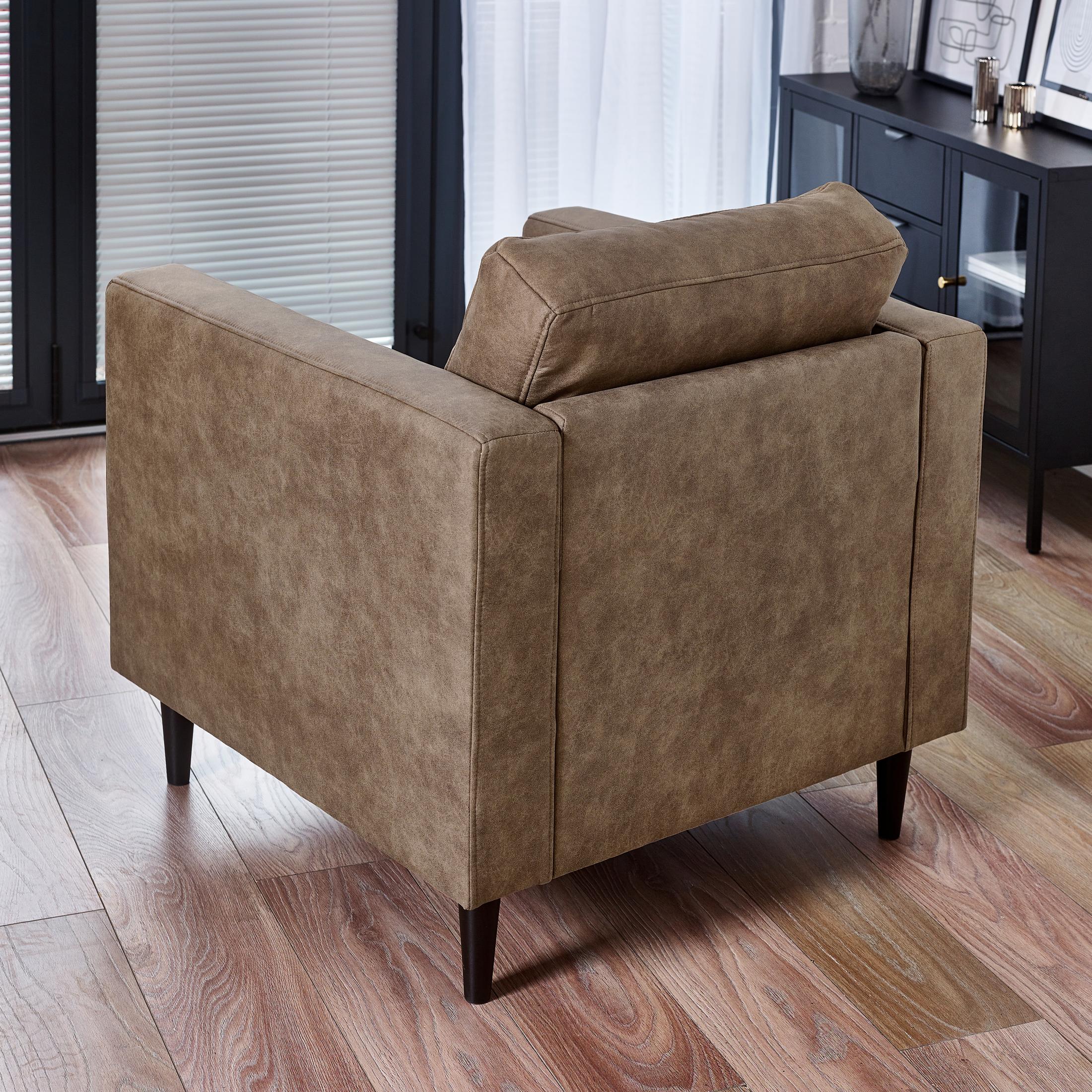 Jolene Brown Faux Leather Armchair — image 3