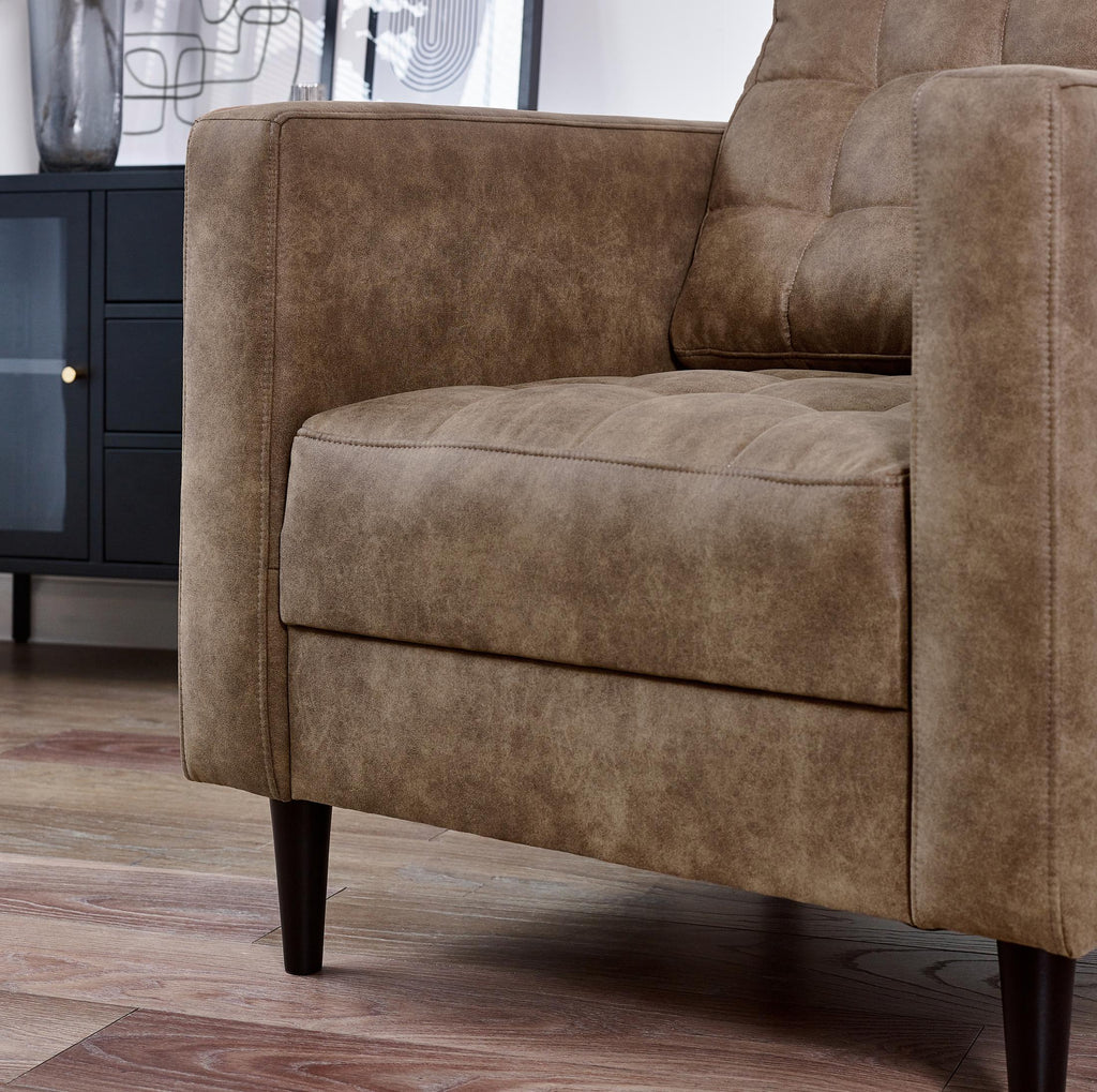 Jolene Brown Faux Leather Armchair — image 6