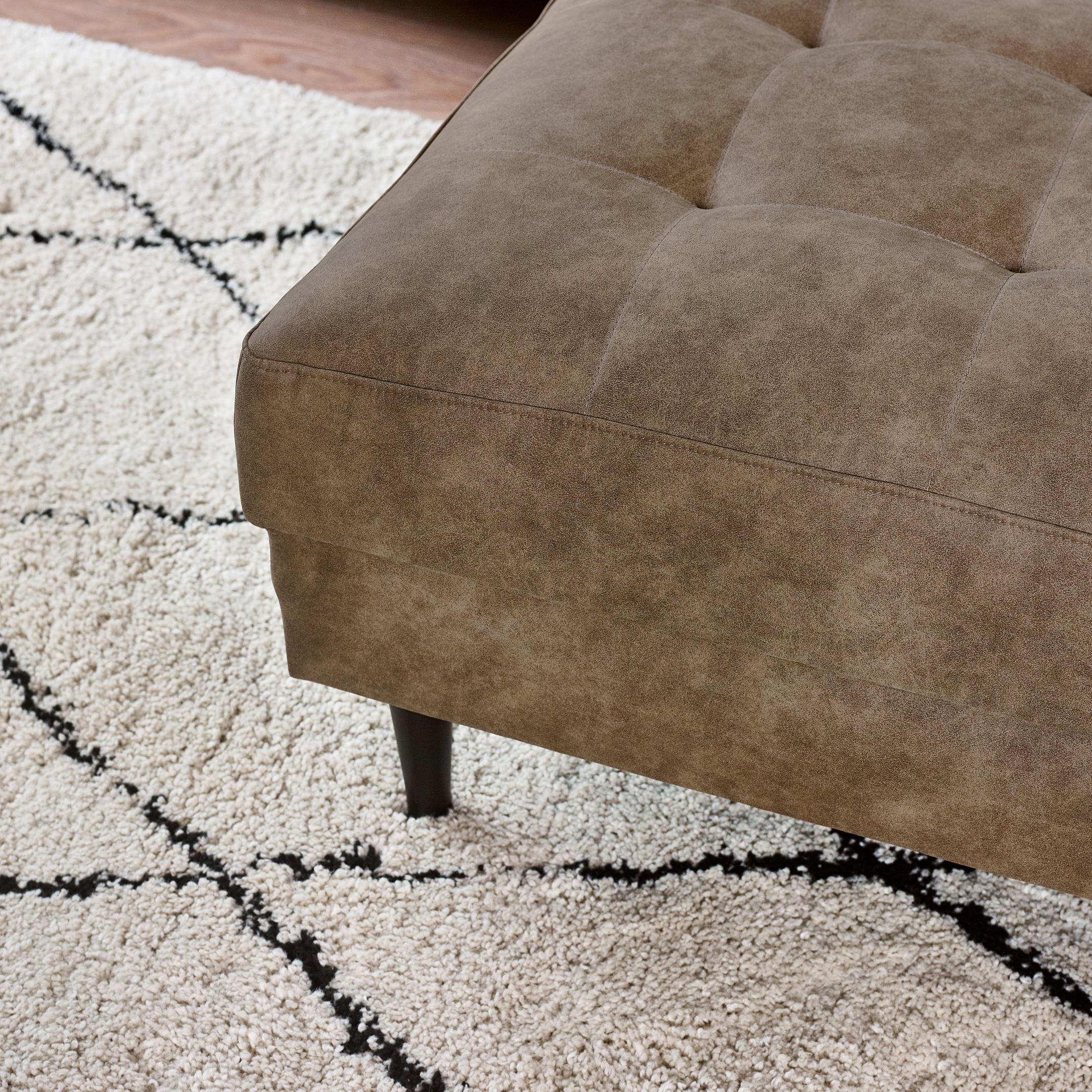 Jolene Brown Faux Leather Footstool — image 5