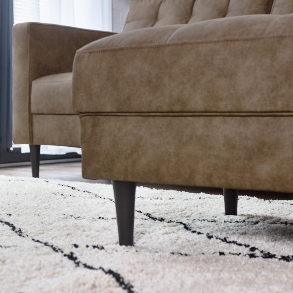 Jolene Brown Faux Leather Footstool — image 6