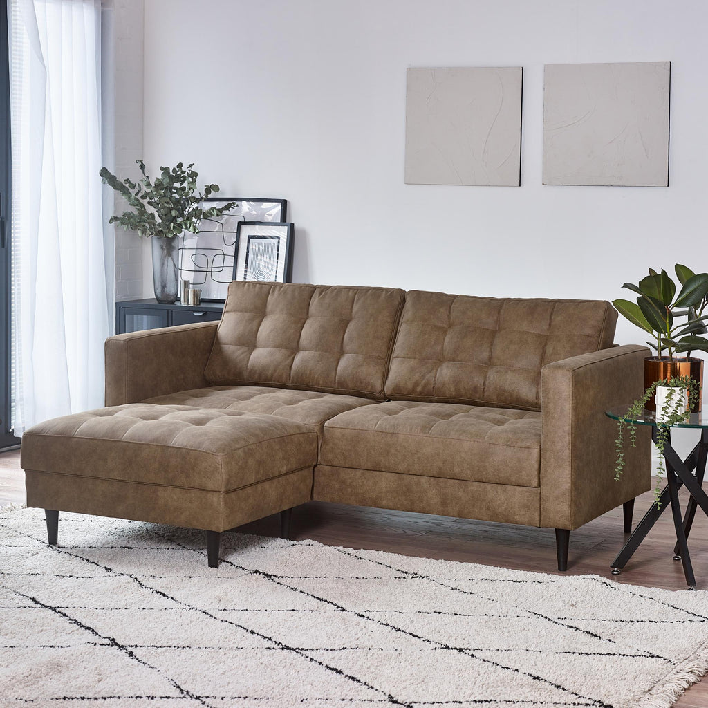Jolene Brown Faux Leather 3 Seater Sofa — image 7