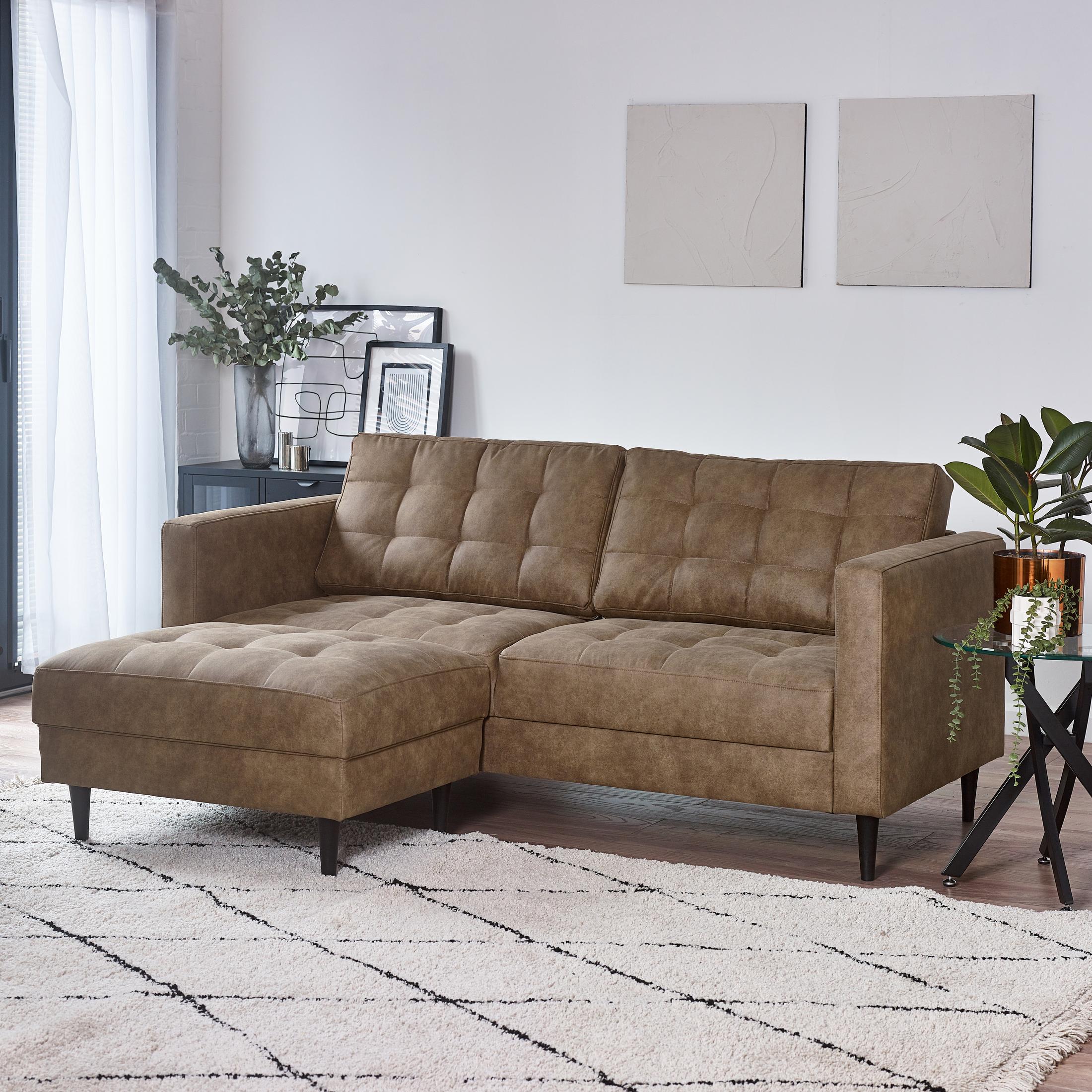 Jolene Brown Faux Leather Footstool — image 9