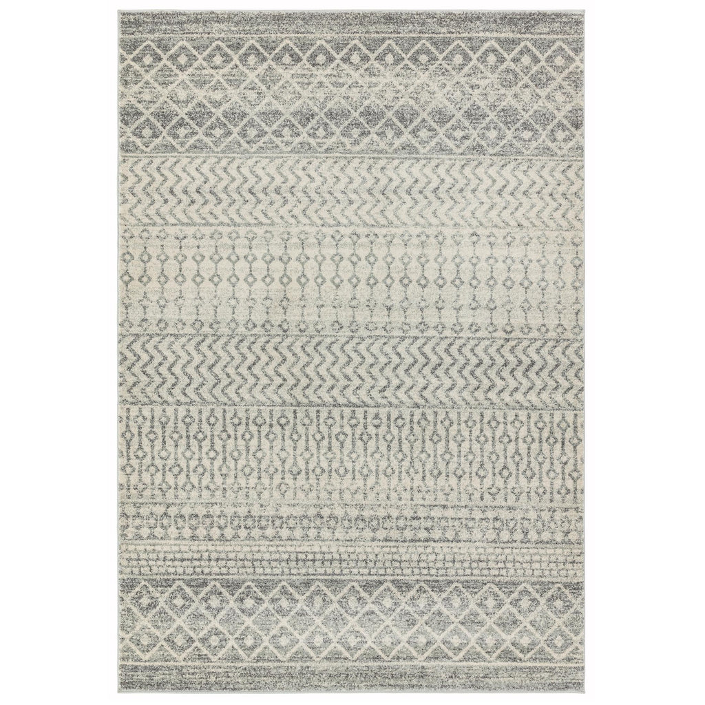 Korra Grey Aztec Patterned Rug 200x290 — image 3