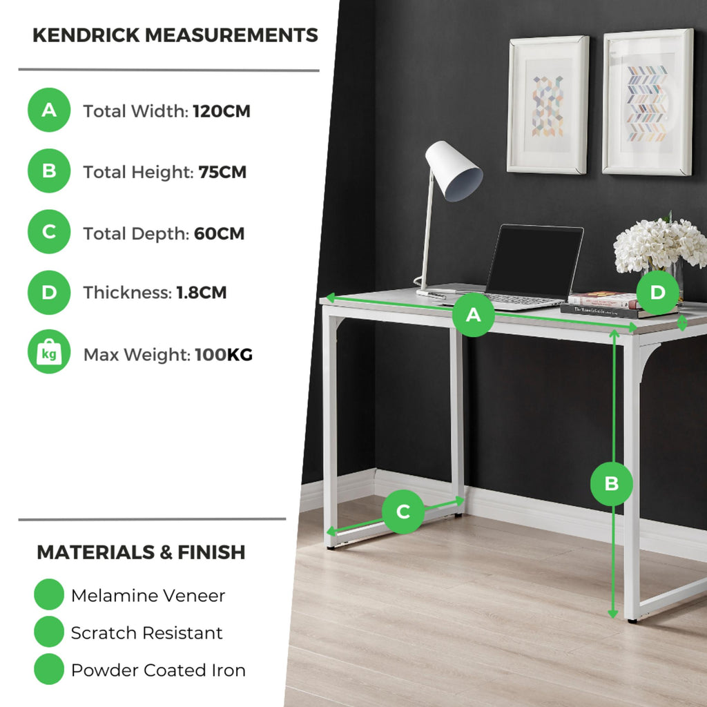 Kendrick Grey and White Office Desk — image 8