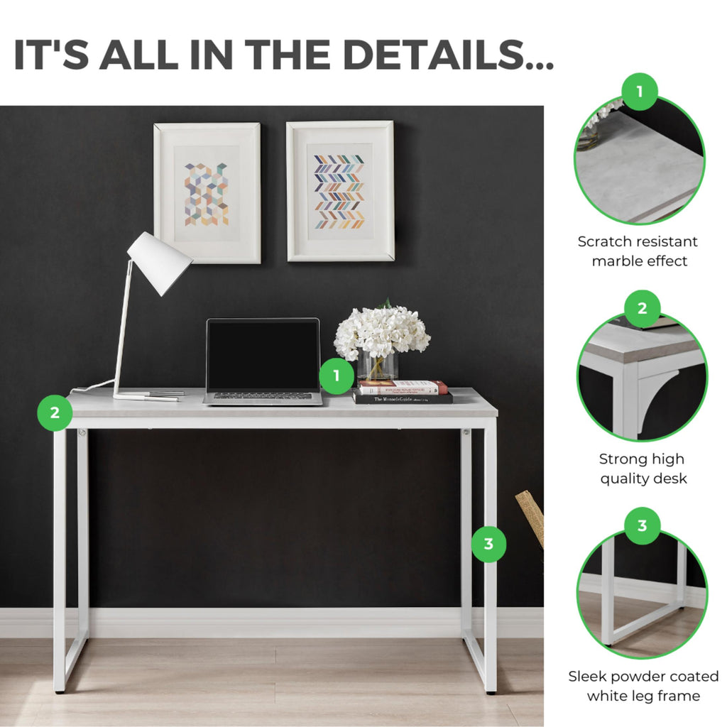 Kendrick Grey and White Office Desk — image 7